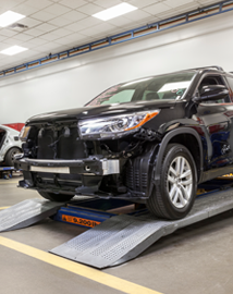 Toyota on vehicle lift | Orem Toyota in Orem UT