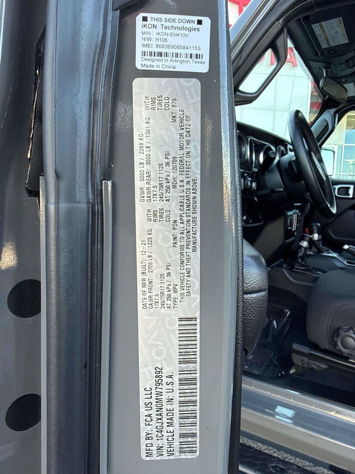 2021 Jeep Wrangler Sport S