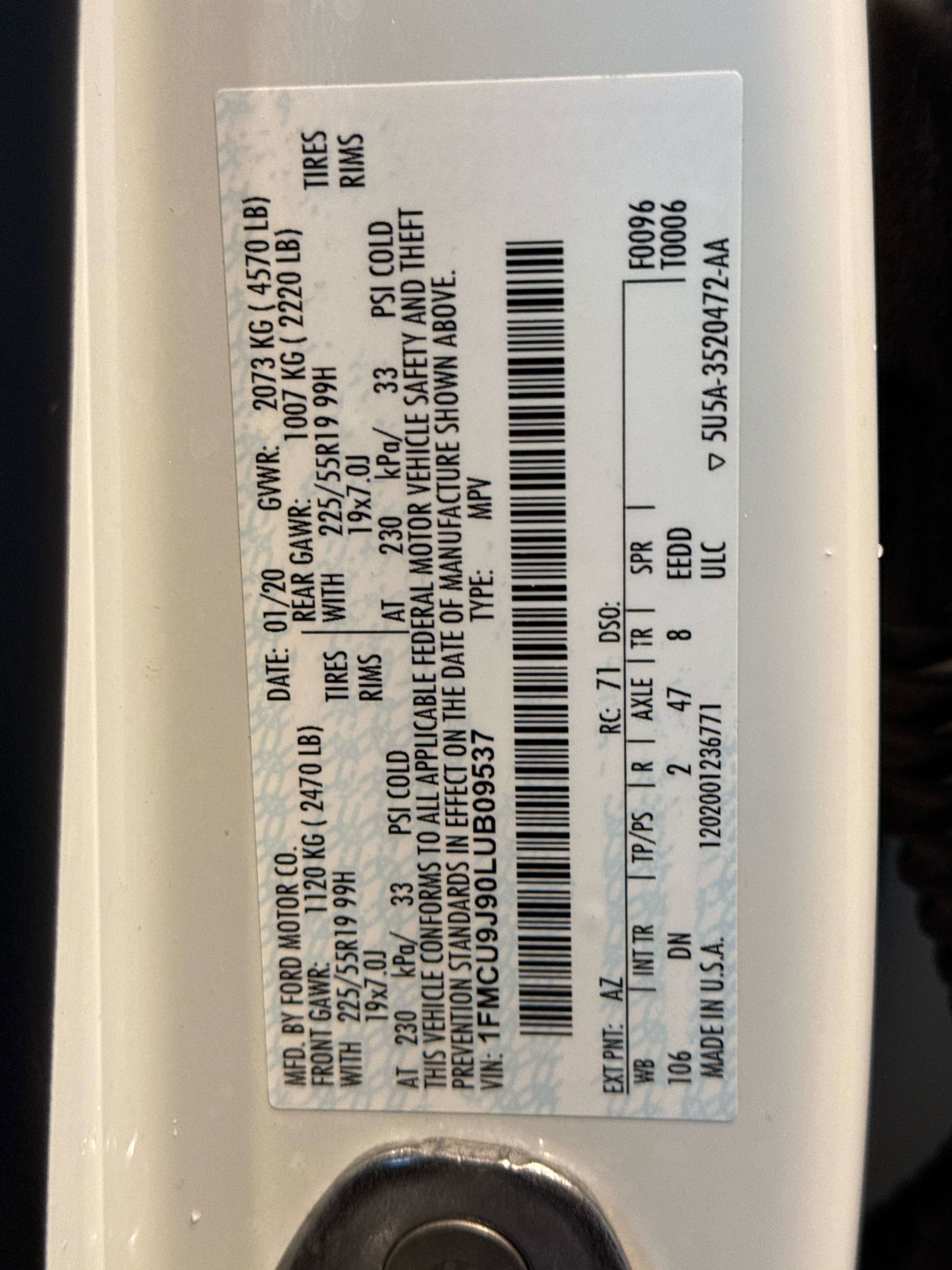 2020 Ford Escape Titanium