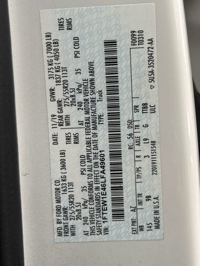 2020 Ford F-150 Platinum