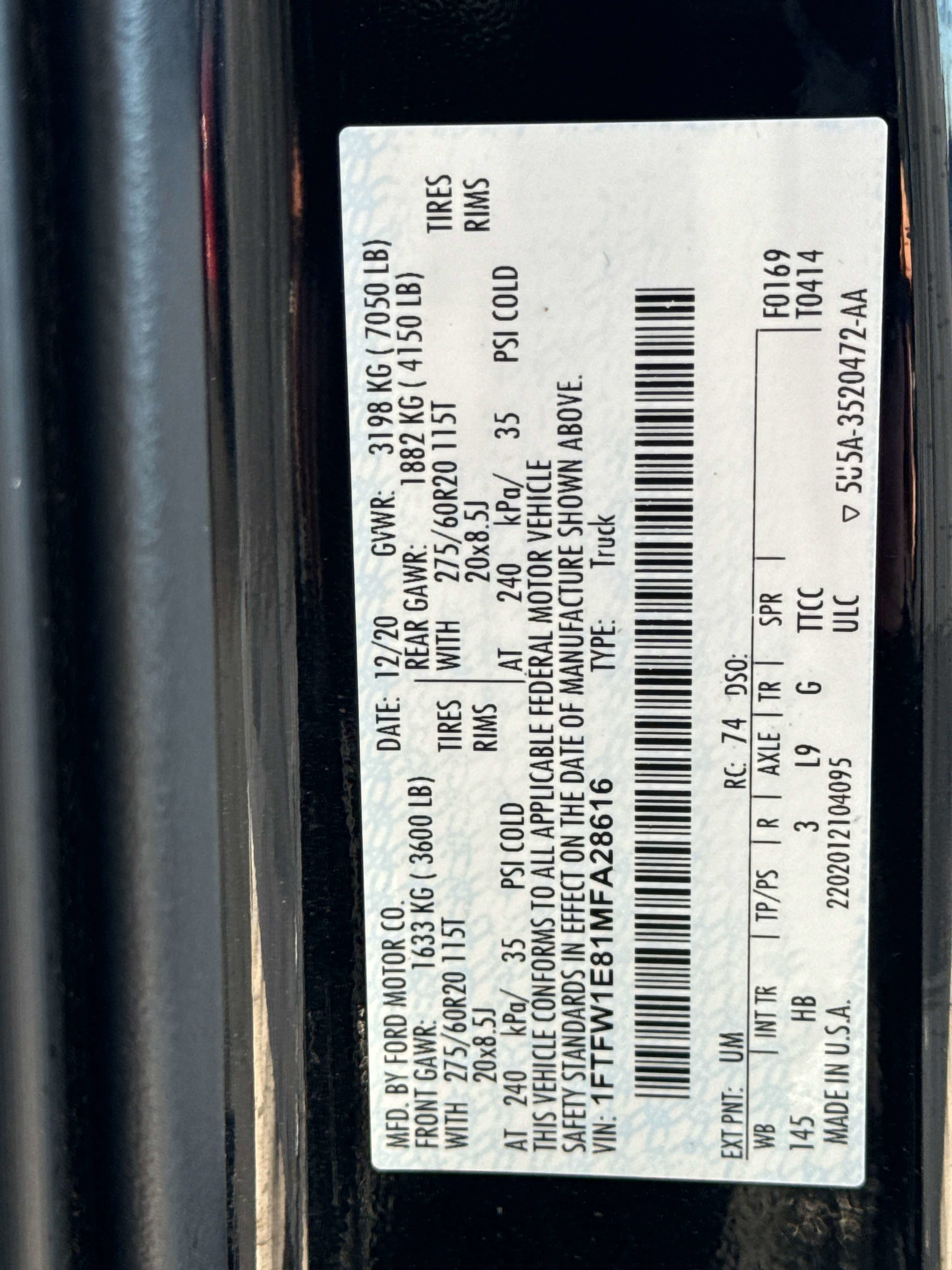 2021 Ford F-150 LARIAT