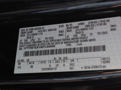 2022 Ford F-150 Platinum