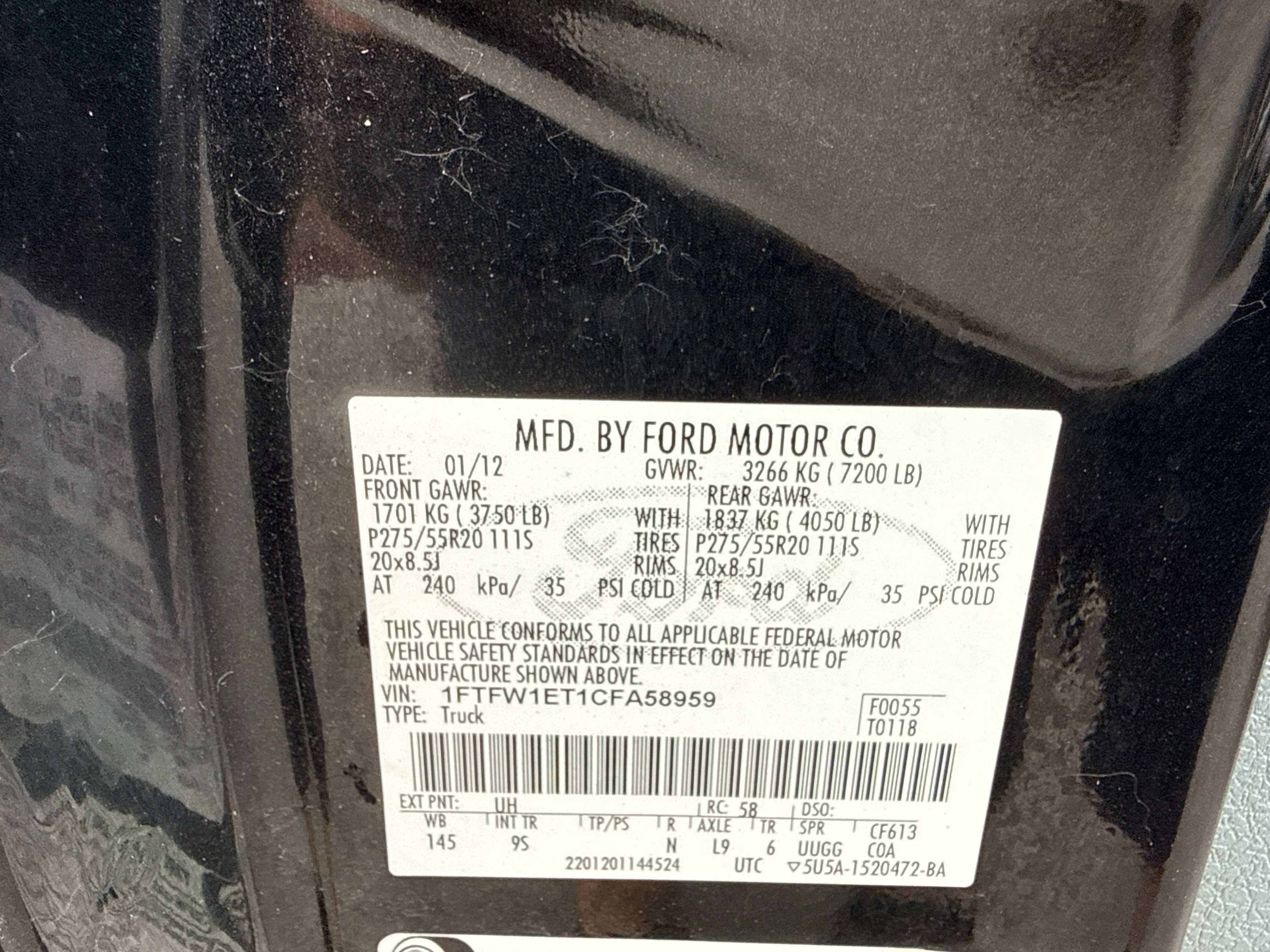 2012 Ford F-150 Platinum