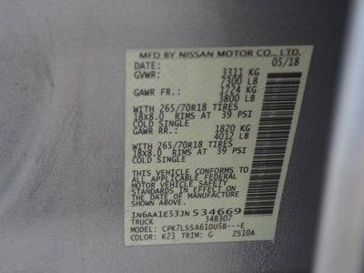 2018 Nissan Titan SV