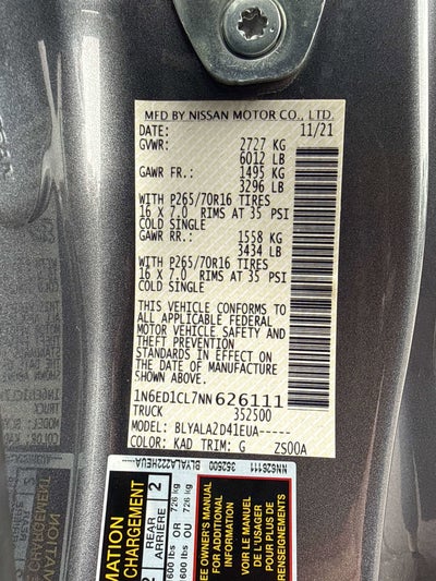 2022 Nissan Frontier S