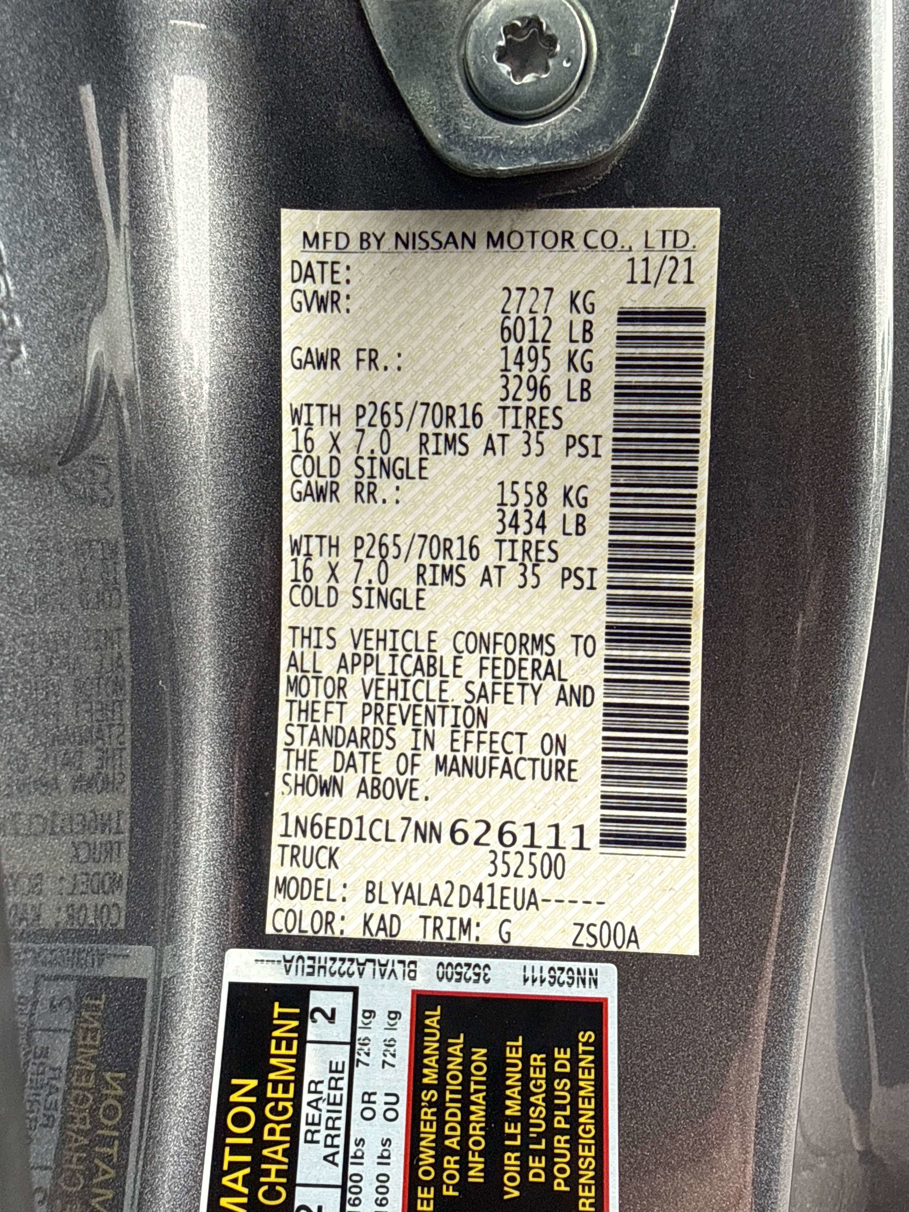 2022 Nissan Frontier S