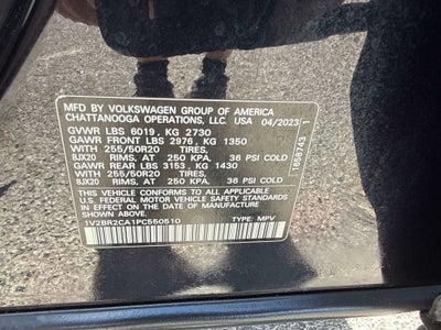 2023 Volkswagen Atlas 3.6L V6 SEL