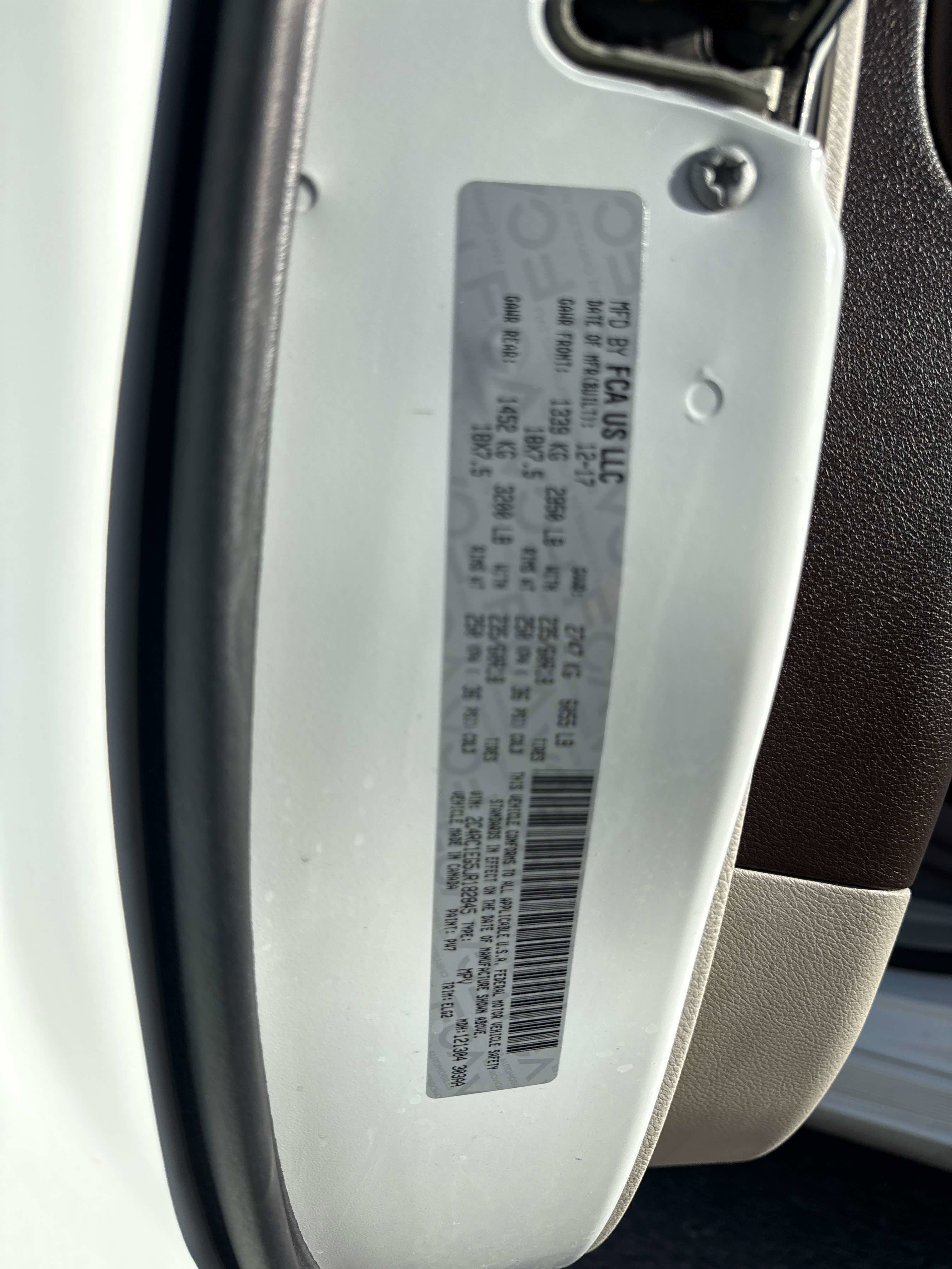 2018 Chrysler Pacifica Touring L Plus