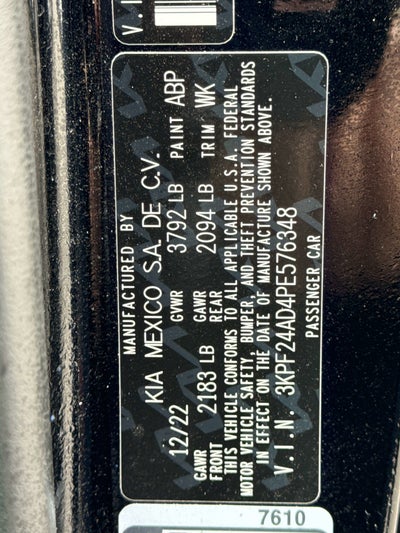 2023 Kia Forte LXS