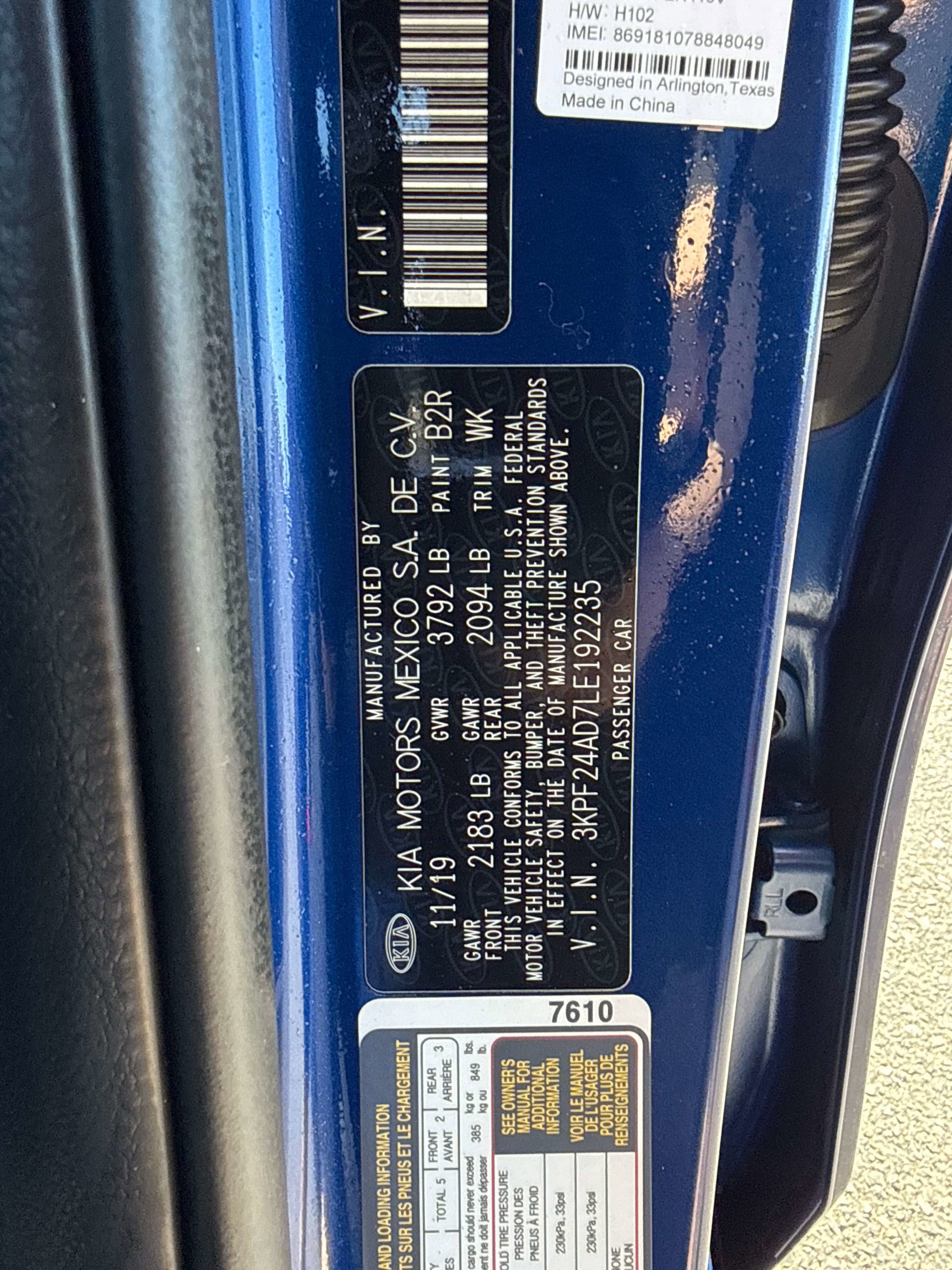 2020 Kia Forte LXS