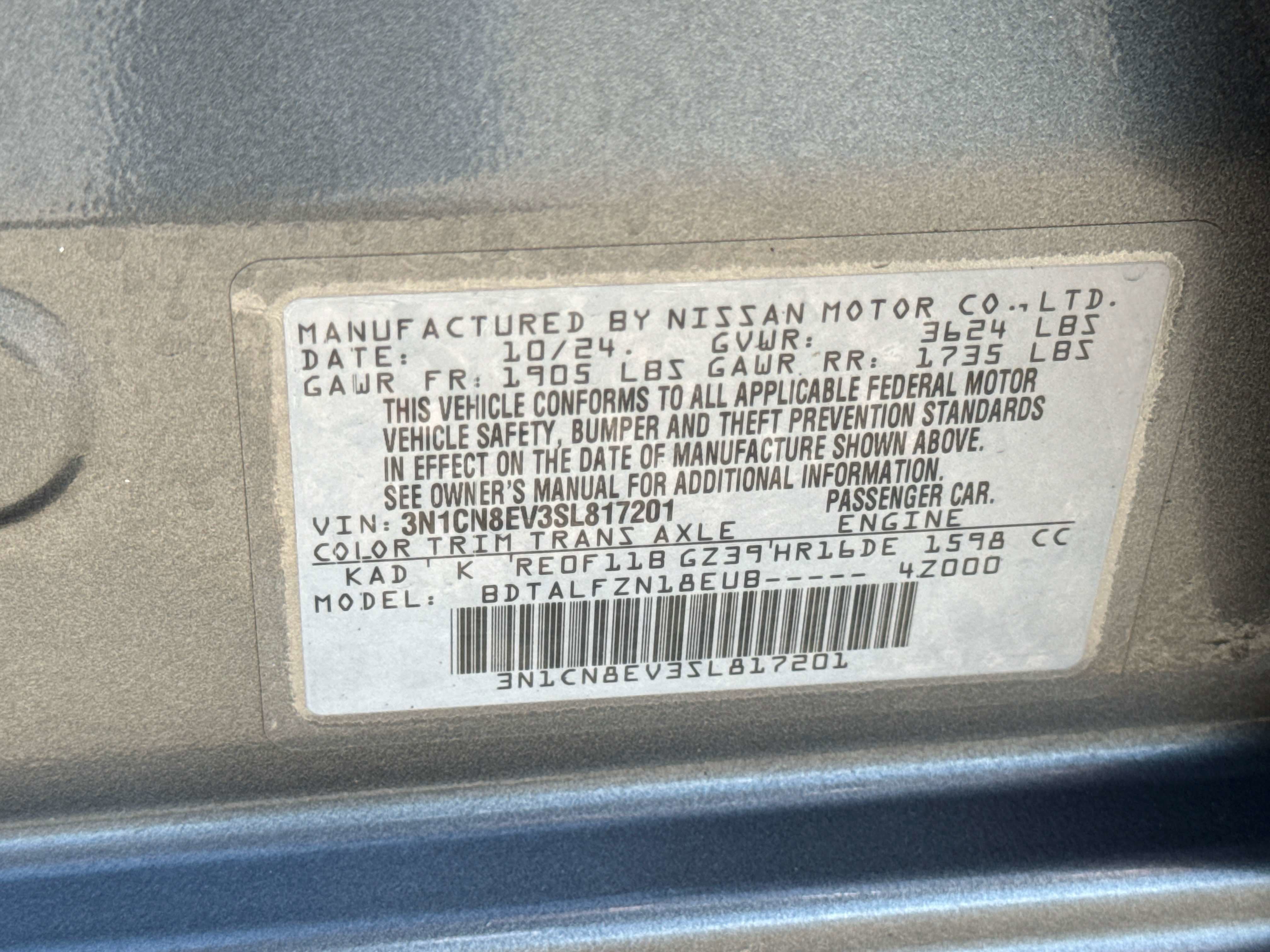 2025 Nissan Versa SV