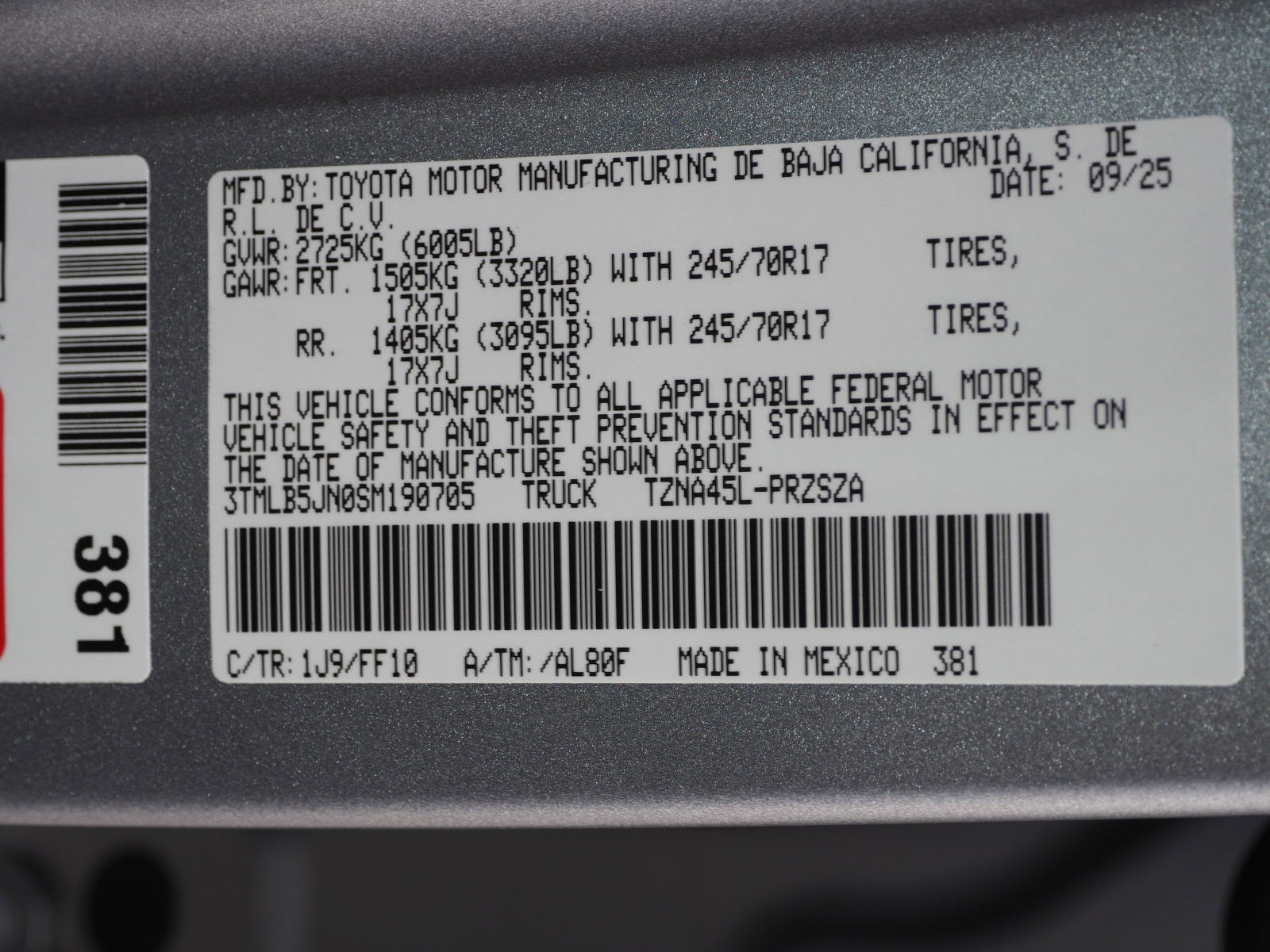 2025 Toyota Tacoma SR5