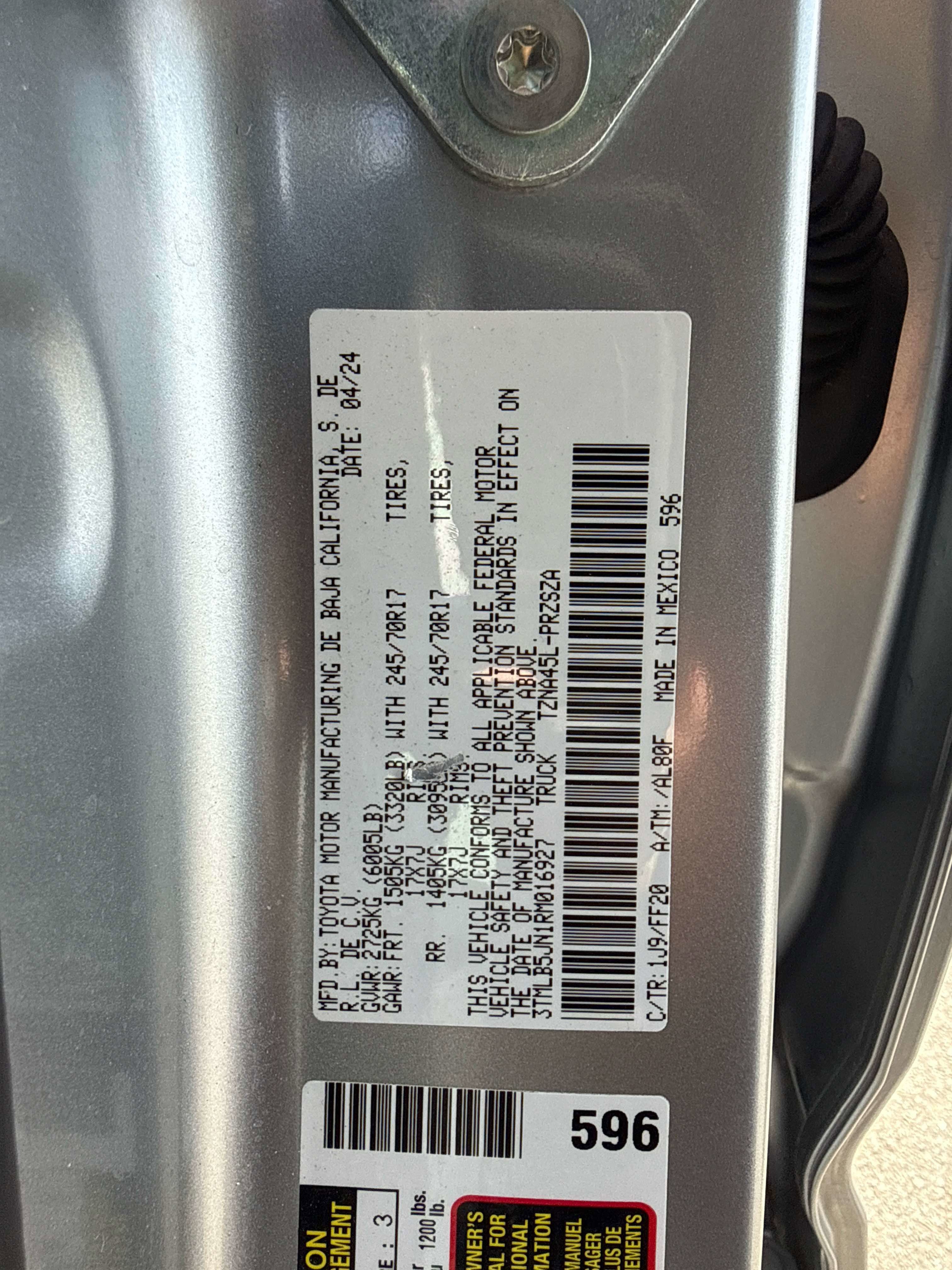 2024 Toyota TACOMA SR5 SR5