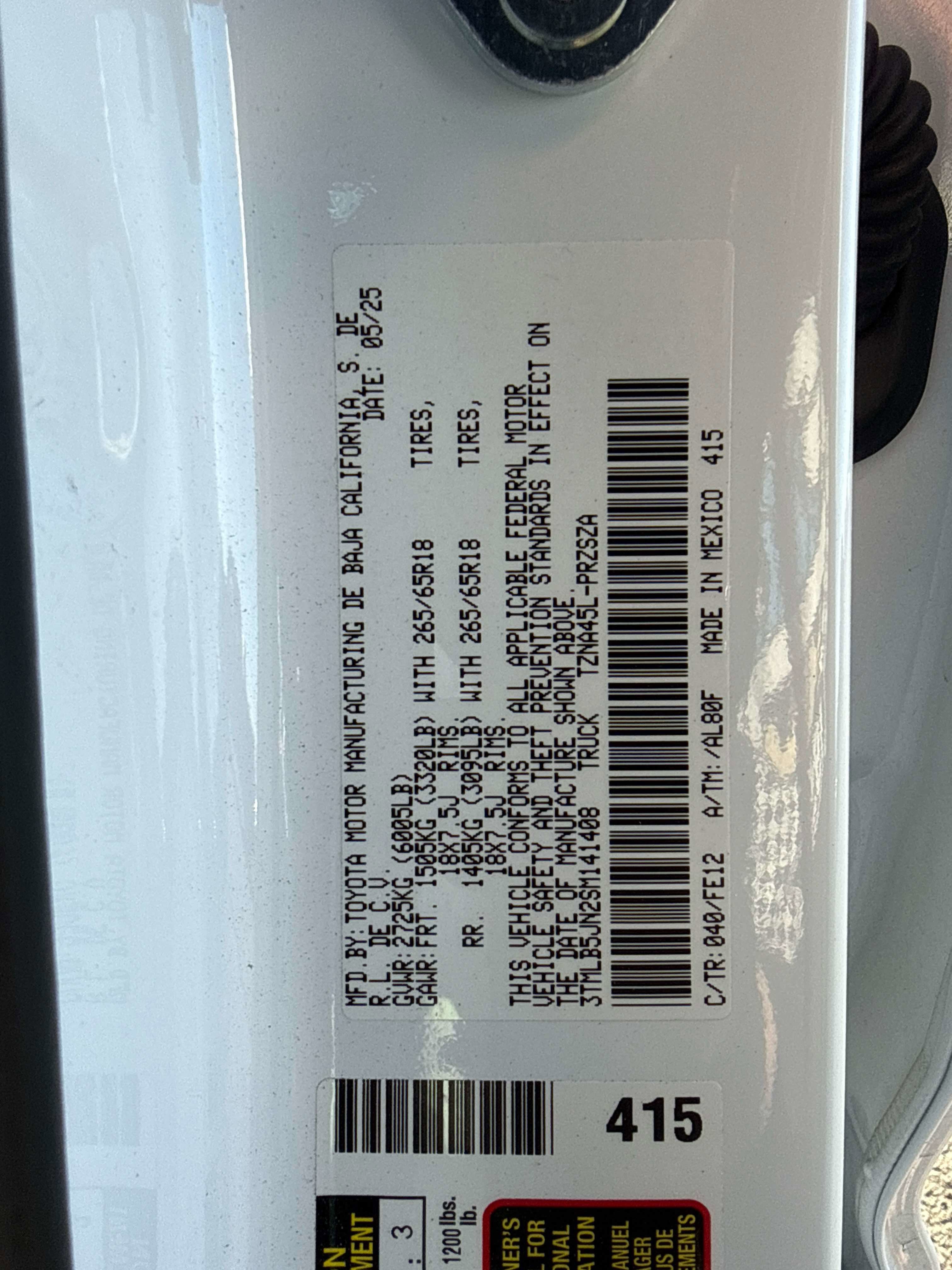 2025 Toyota TACOMA TRD SPORT TRD Sport