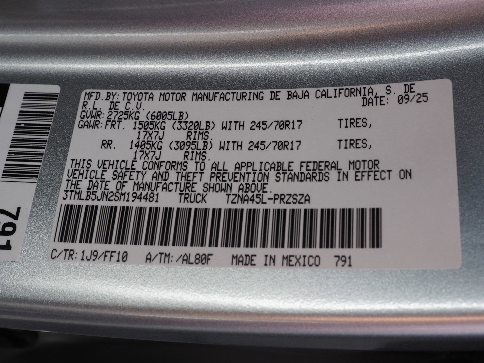 2025 Toyota Tacoma SR5