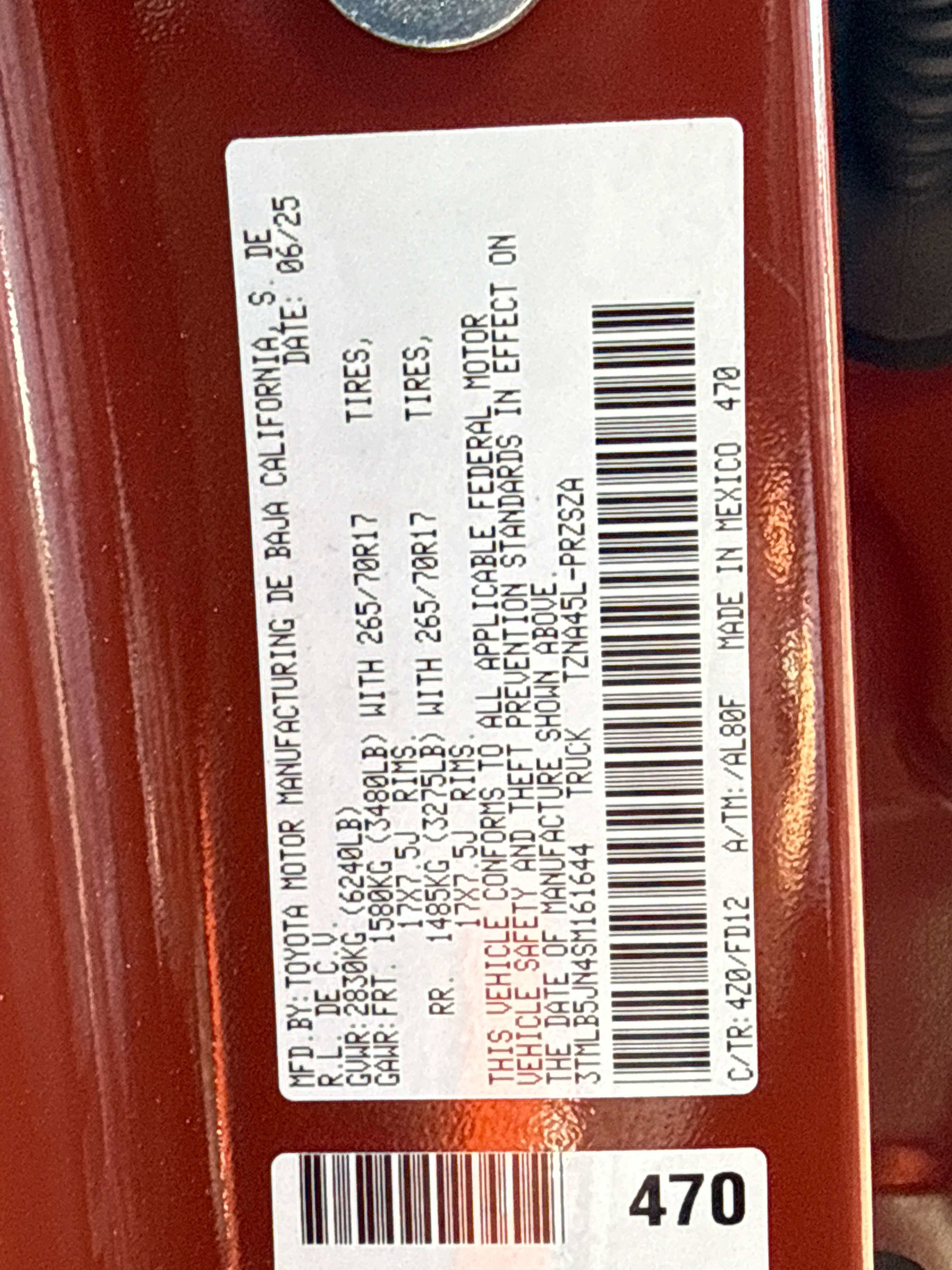 2025 Toyota TACOMA TRD OFFRD TRD Off Road