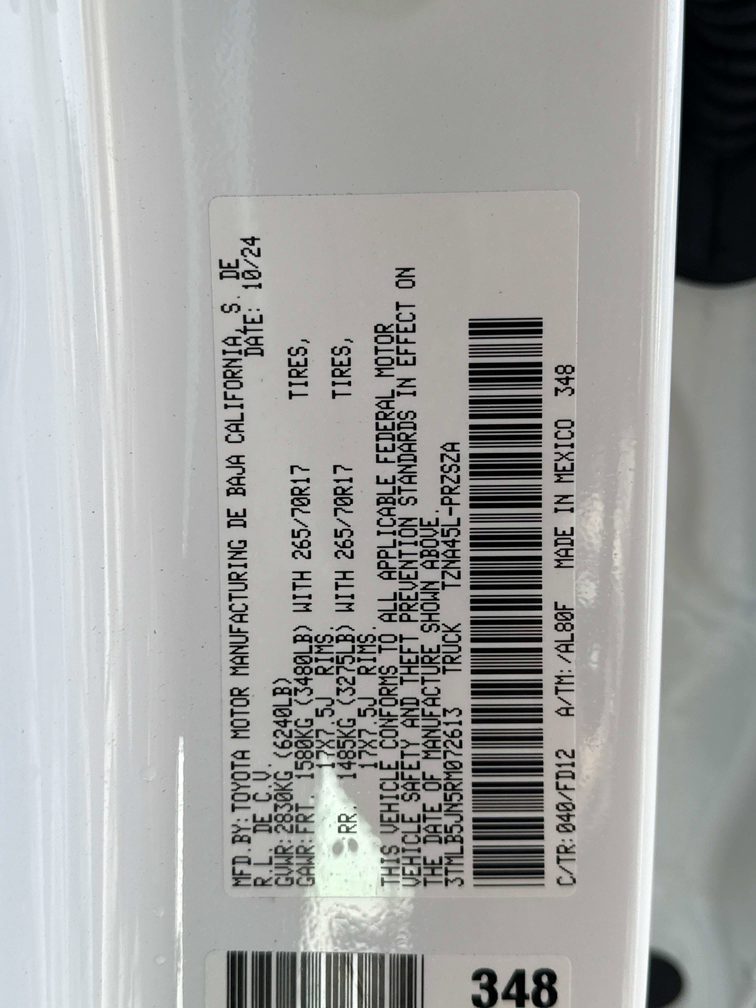 2024 Toyota TACOMA TRD OFFRD TRD Off Road