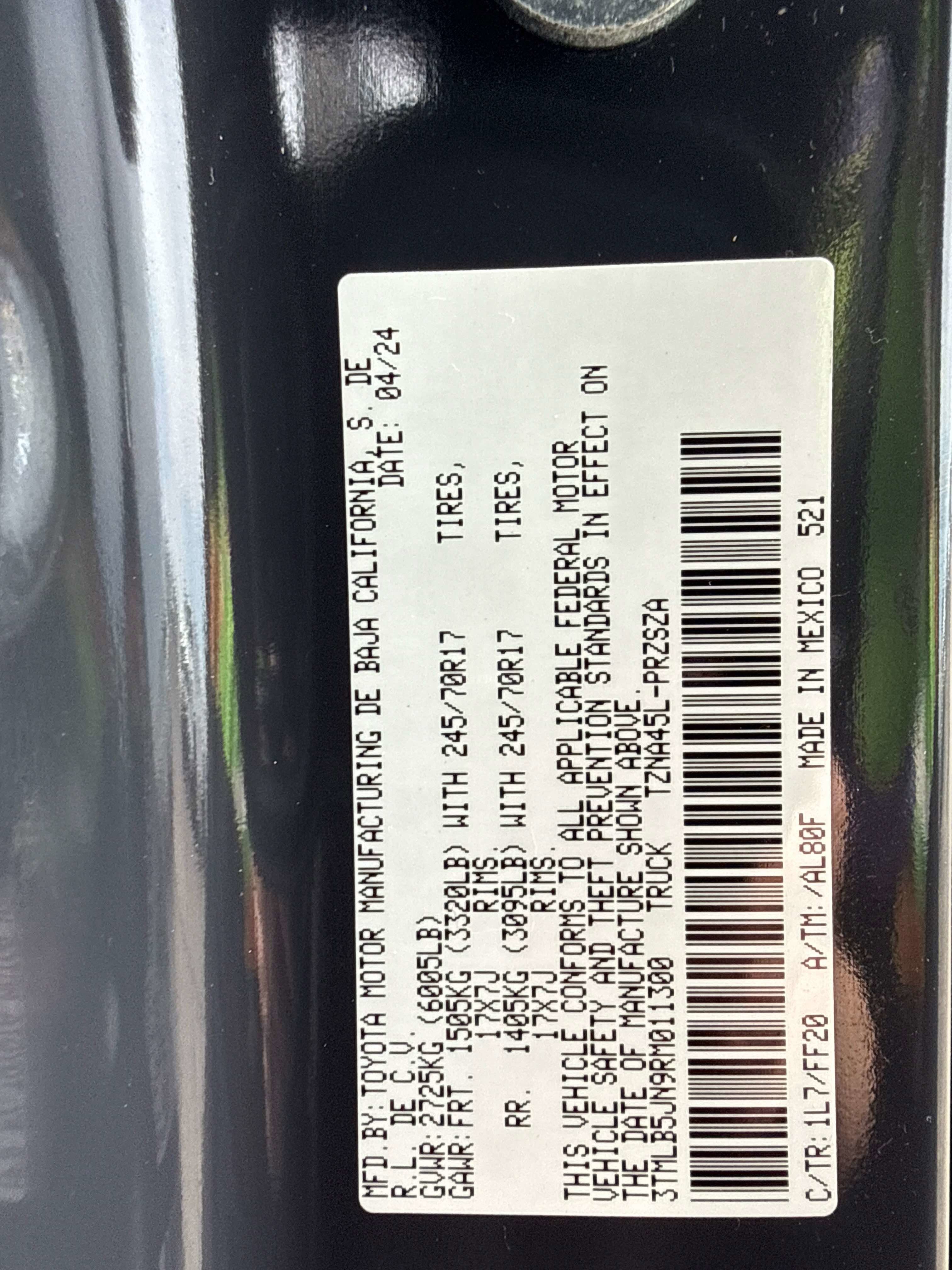 2024 Toyota TACOMA SR5 SR5