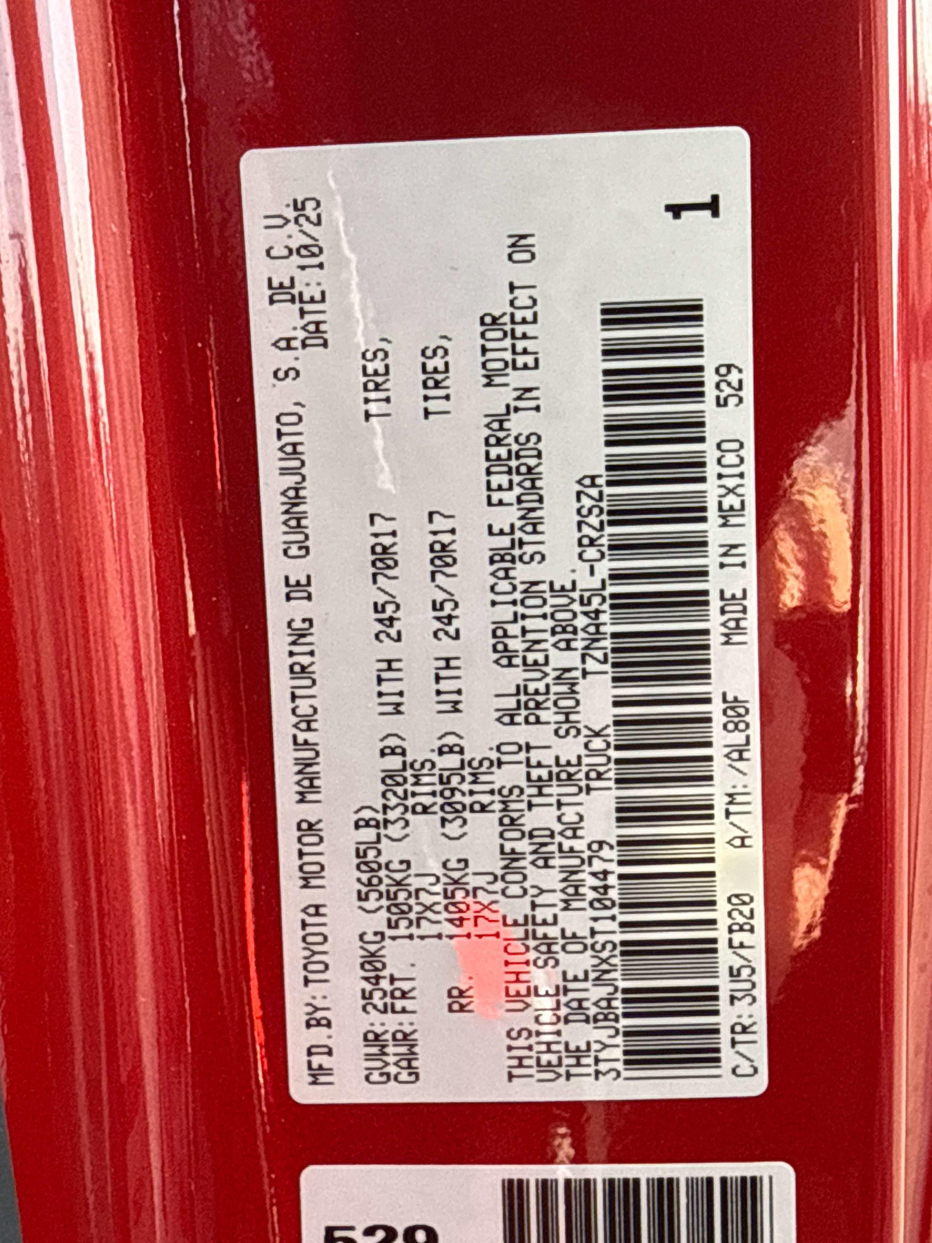 2025 Toyota TACOMA SR5 SR5