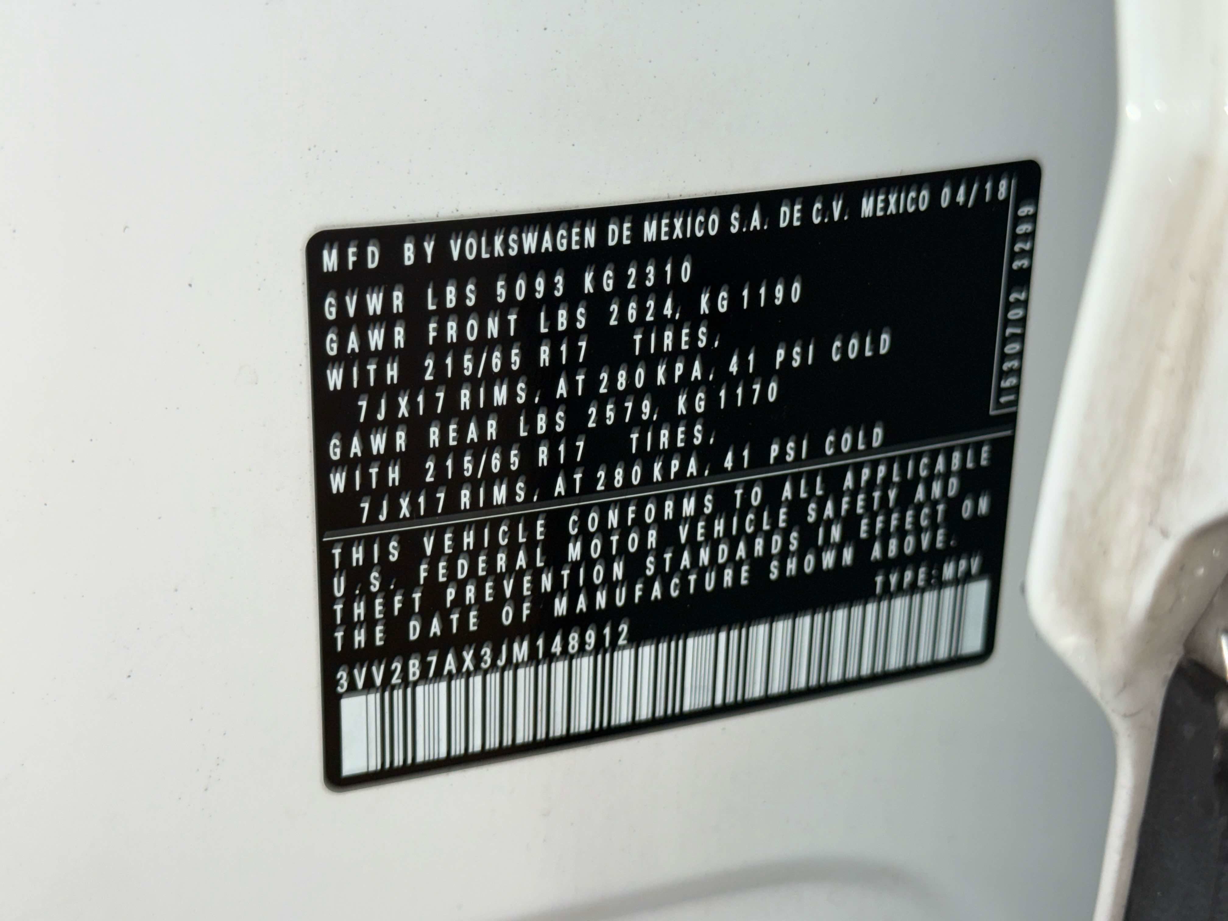 2018 Volkswagen Tiguan SE