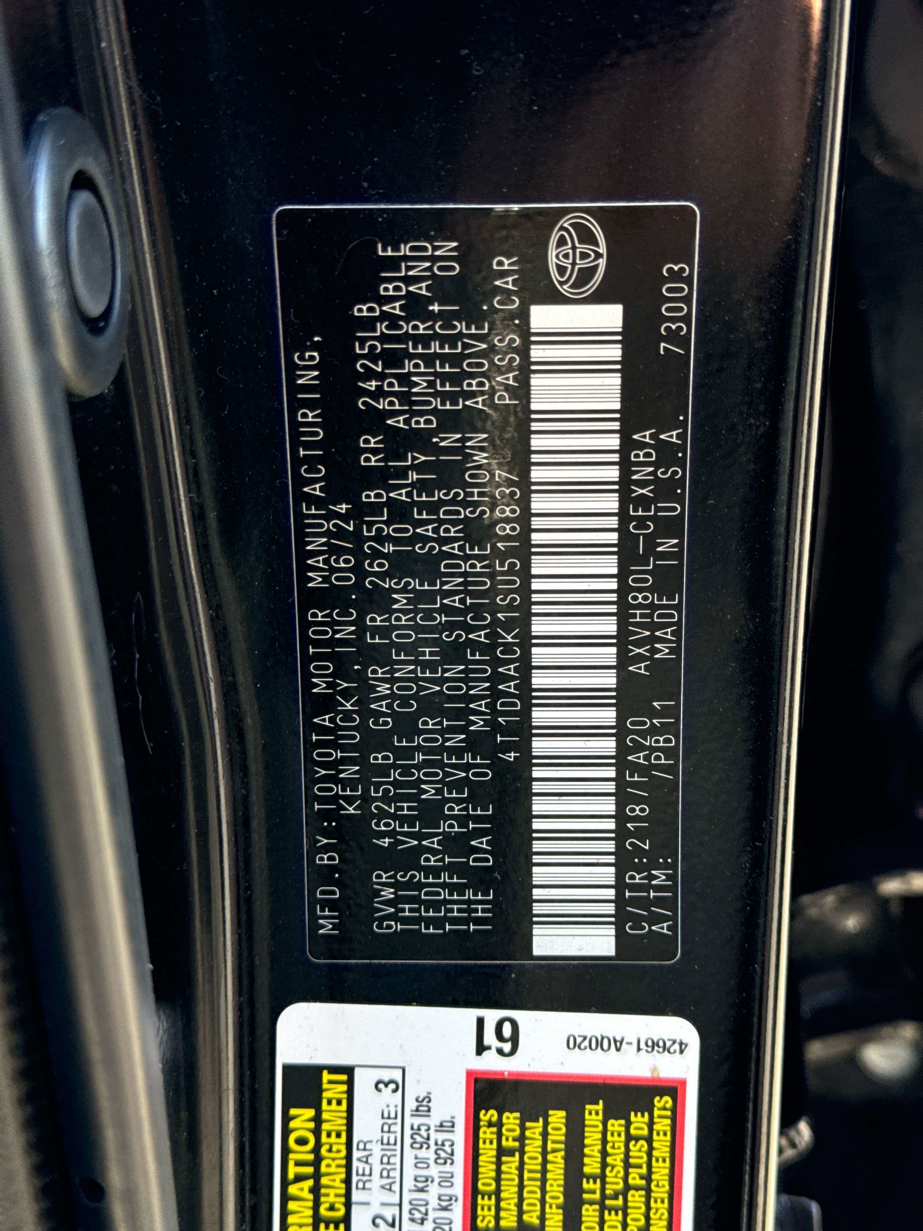 2025 Toyota CAMRY LE