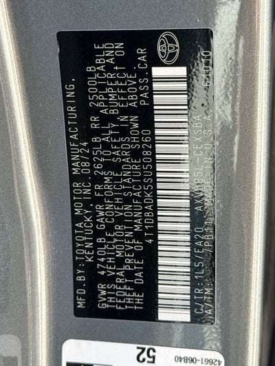 2025 Toyota CAMRY SE