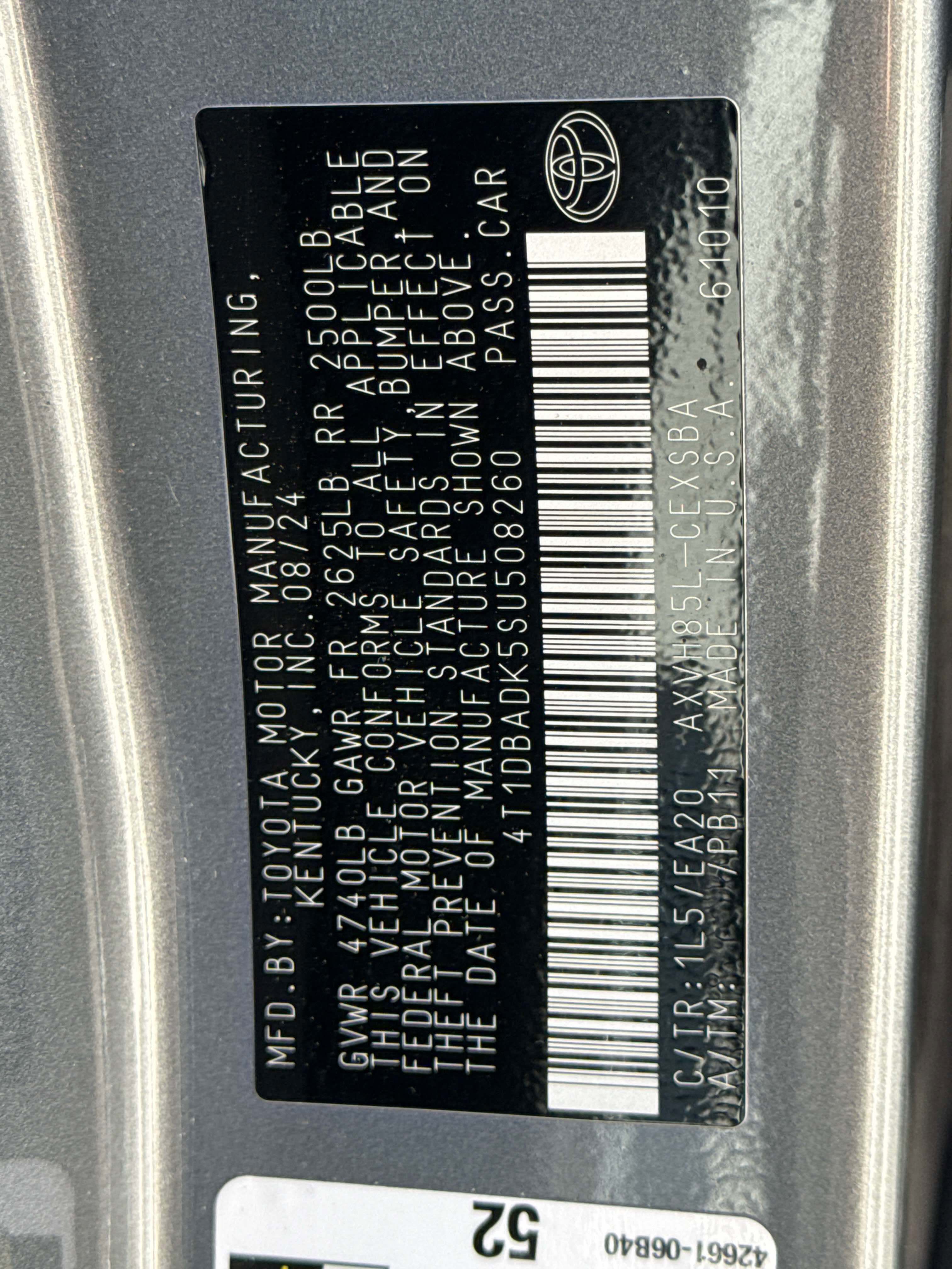 2025 Toyota CAMRY SE