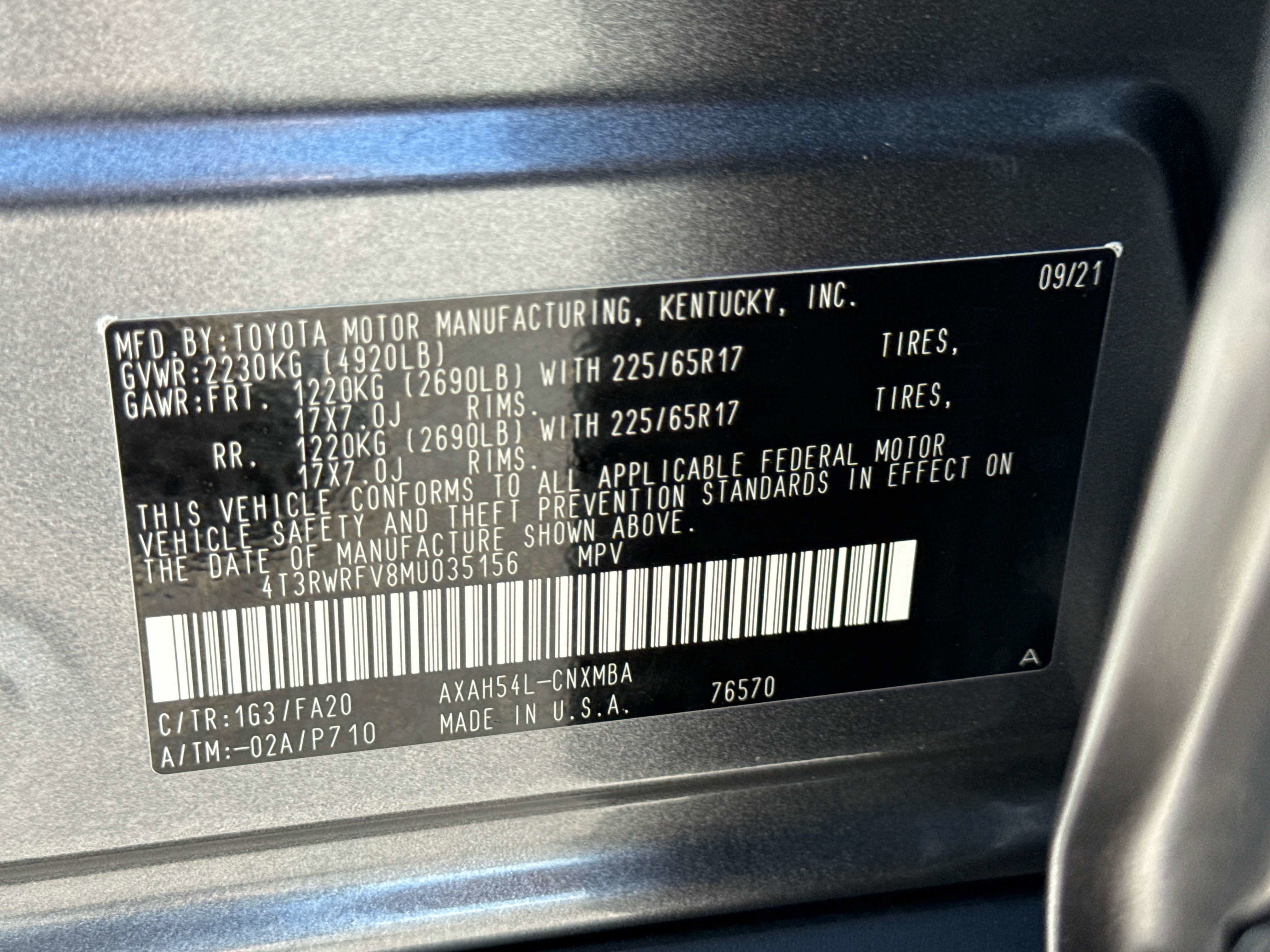 2021 Toyota RAV4 HYBRID Hybrid XLE