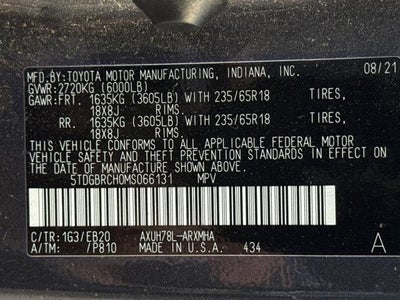 2021 Toyota HIGHLANDER HYBRD Hybrid XLE