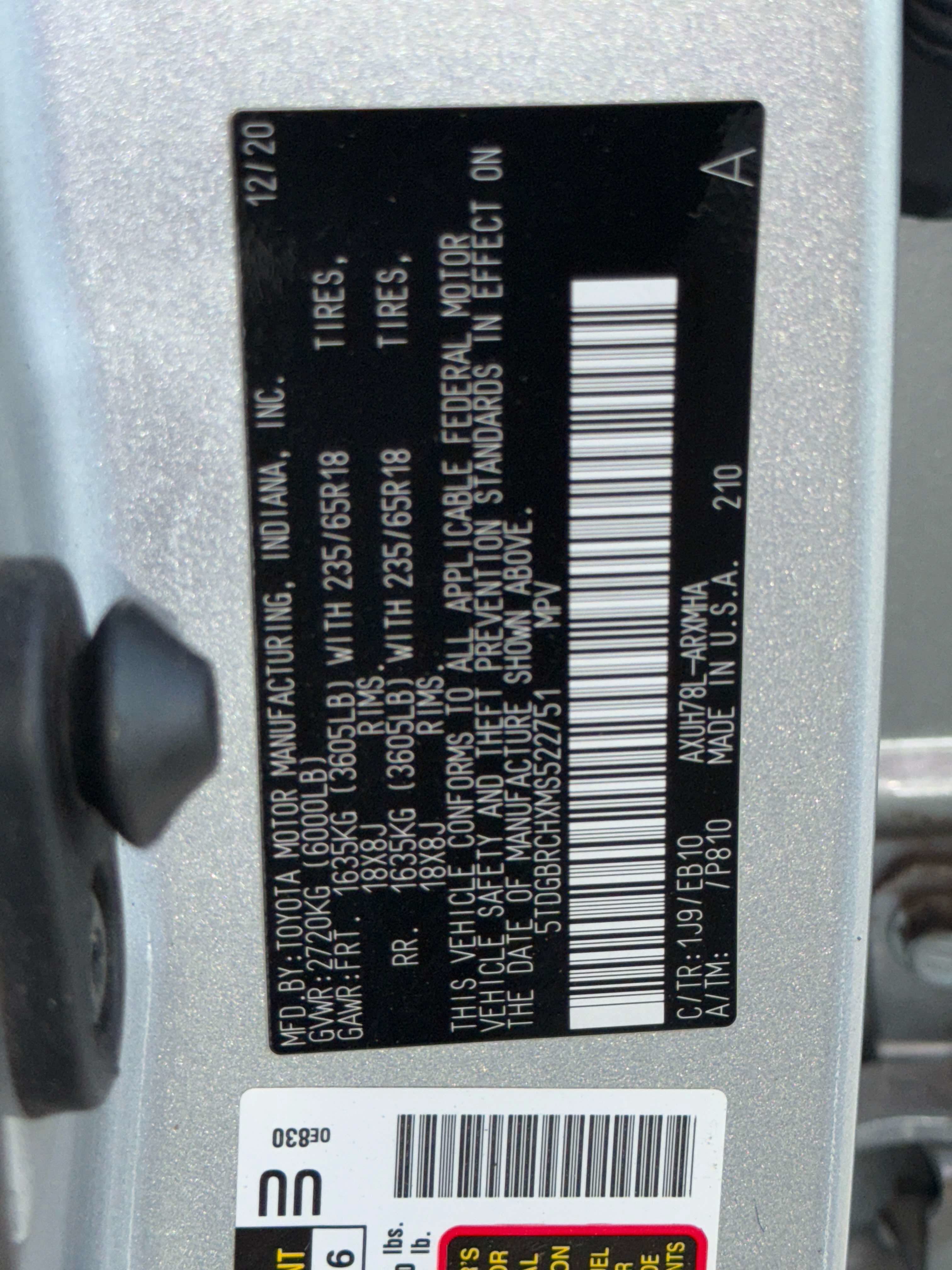 2021 Toyota Highlander Hybrid Hybrid XLE