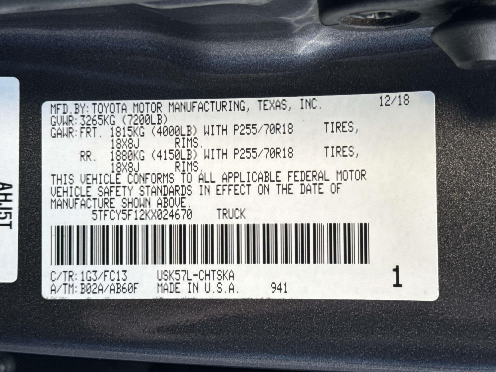 2019 Toyota Tundra SR5