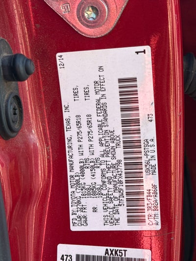 2015 Toyota TUNDRA 4X4 SR5