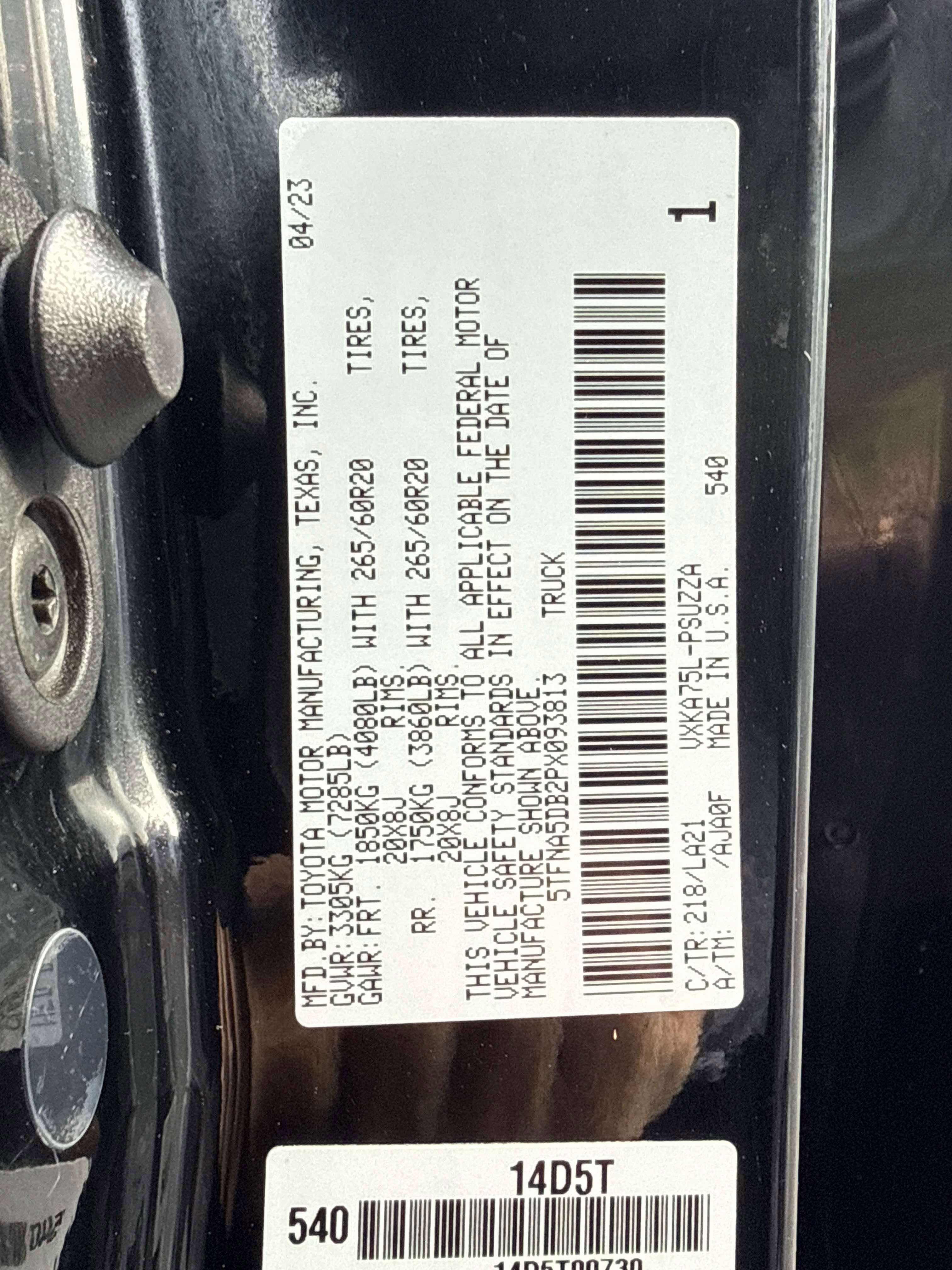 2023 Toyota TUNDRA 4X4 Platinum