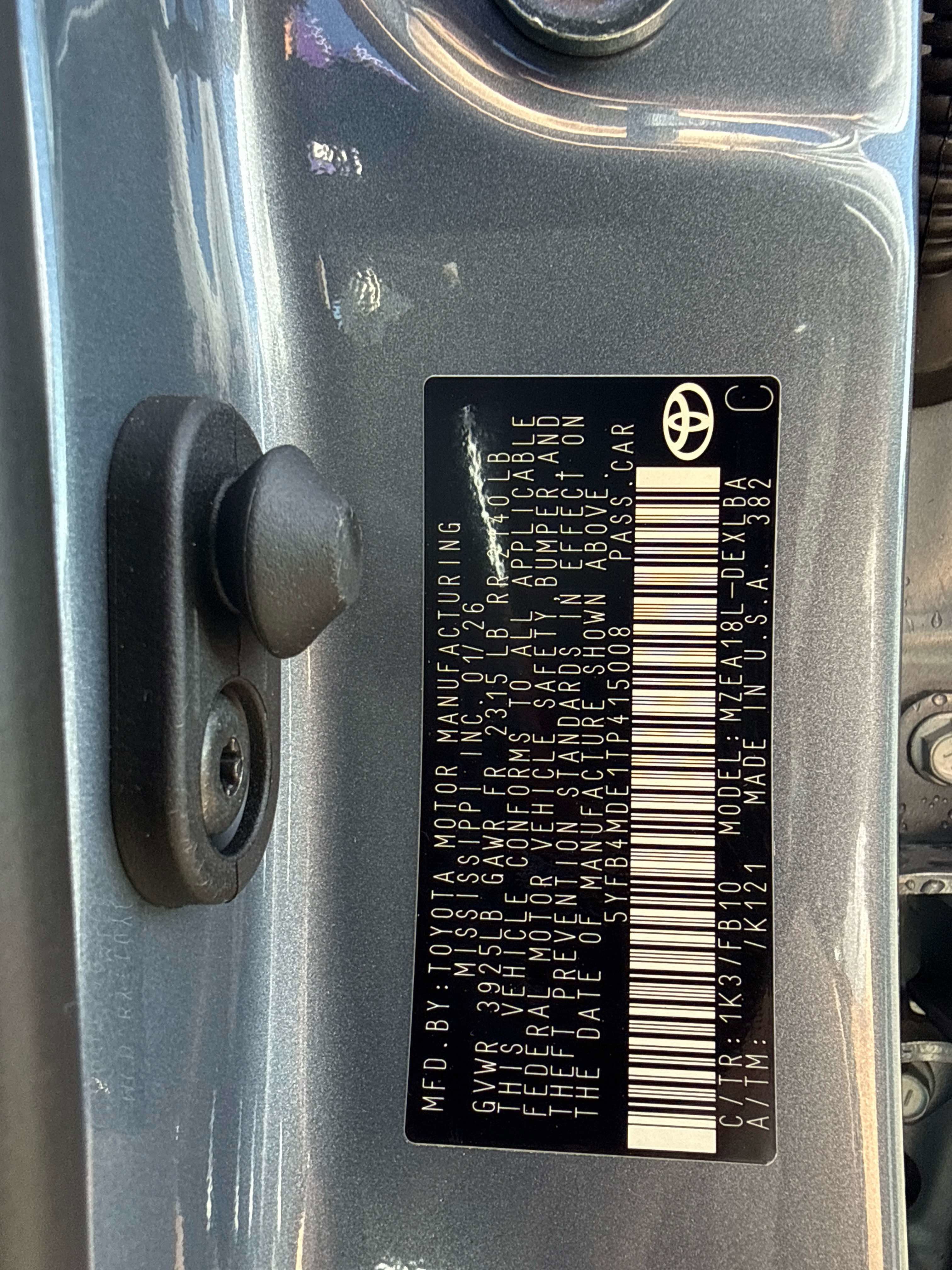 2026 Toyota COROLLA LE