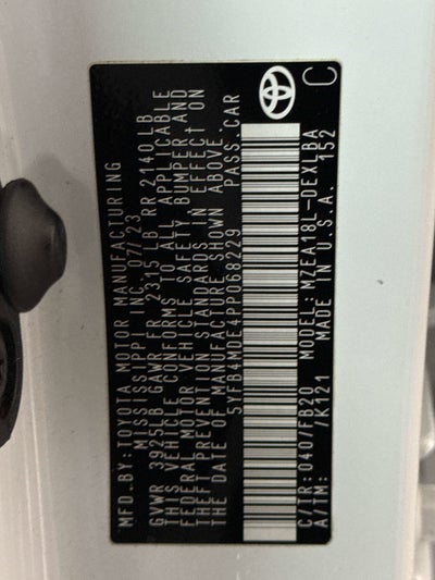 2023 Toyota COROLLA LE