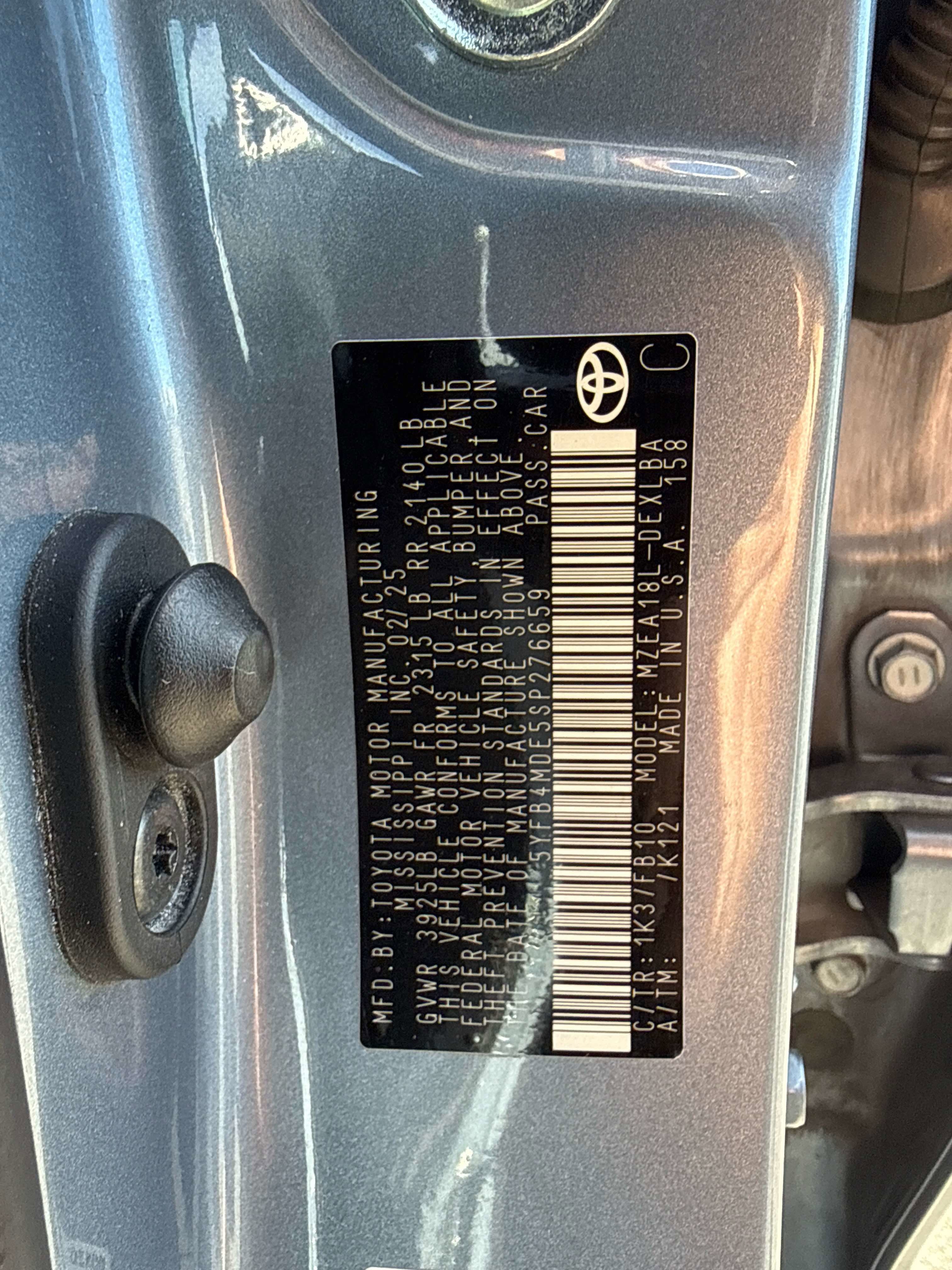 2025 Toyota COROLLA LE