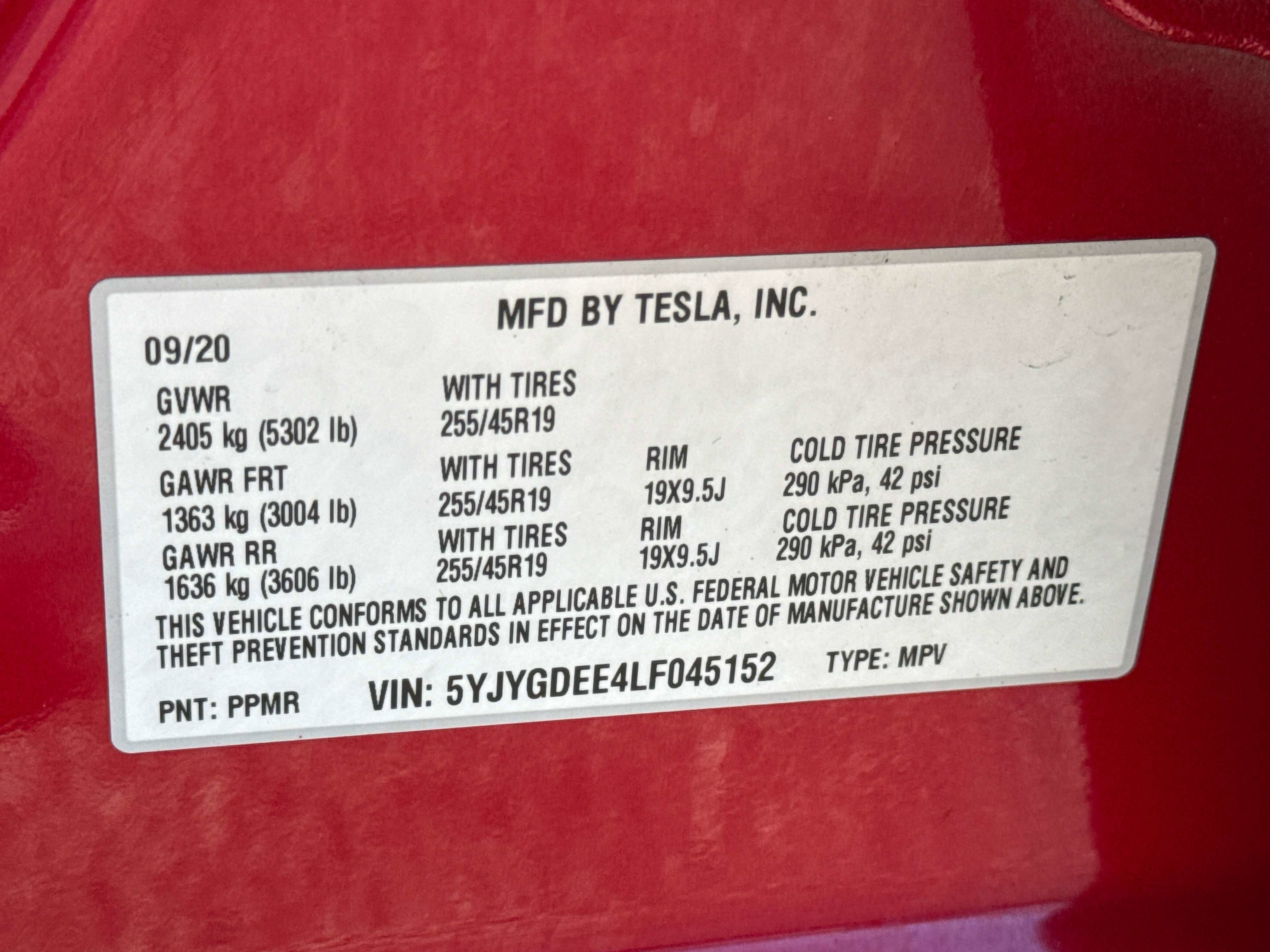 2020 Tesla Model Y Long Range
