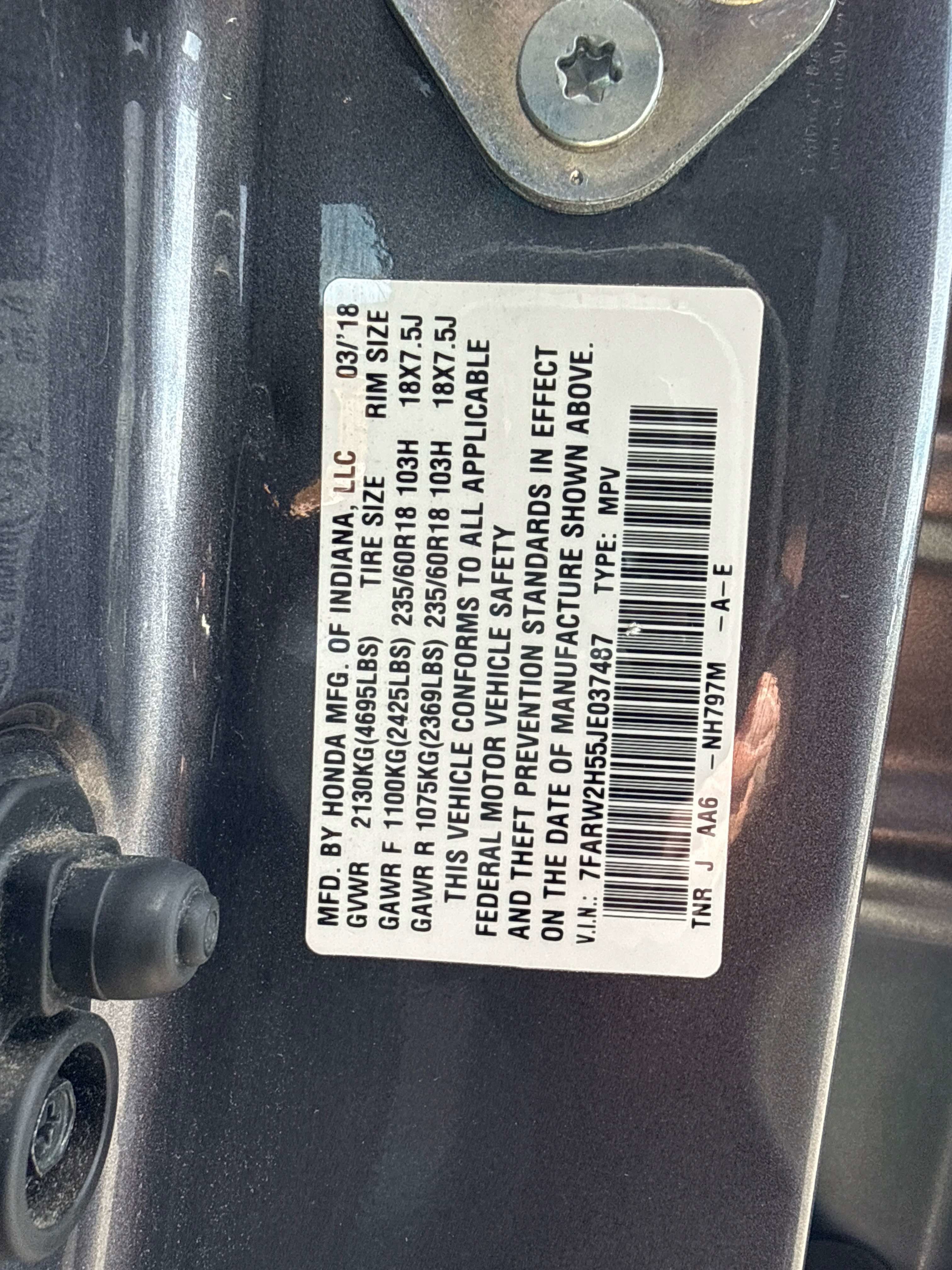 2018 Honda CR-V EX
