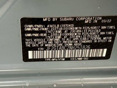 2022 Subaru Crosstrek CVT