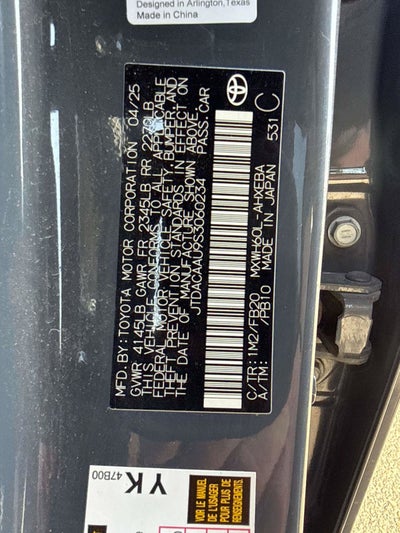 2025 Toyota Prius LE