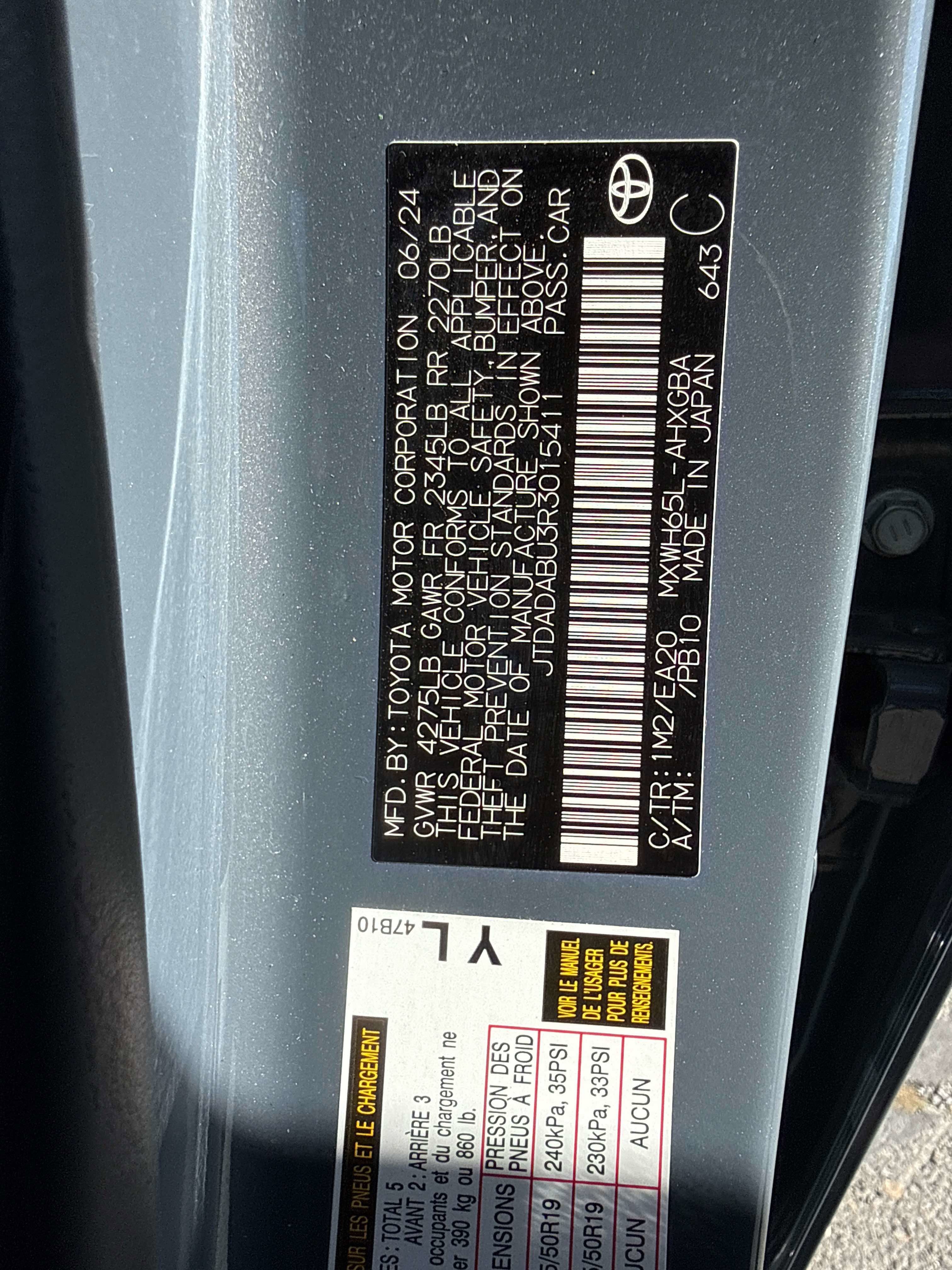 2024 Toyota Prius XLE
