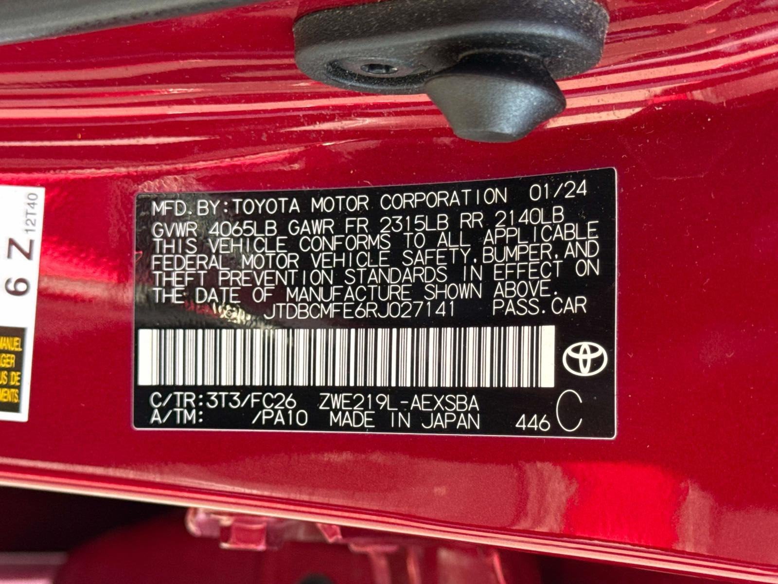 2024 Toyota Corolla Hybrid Hybrid SE