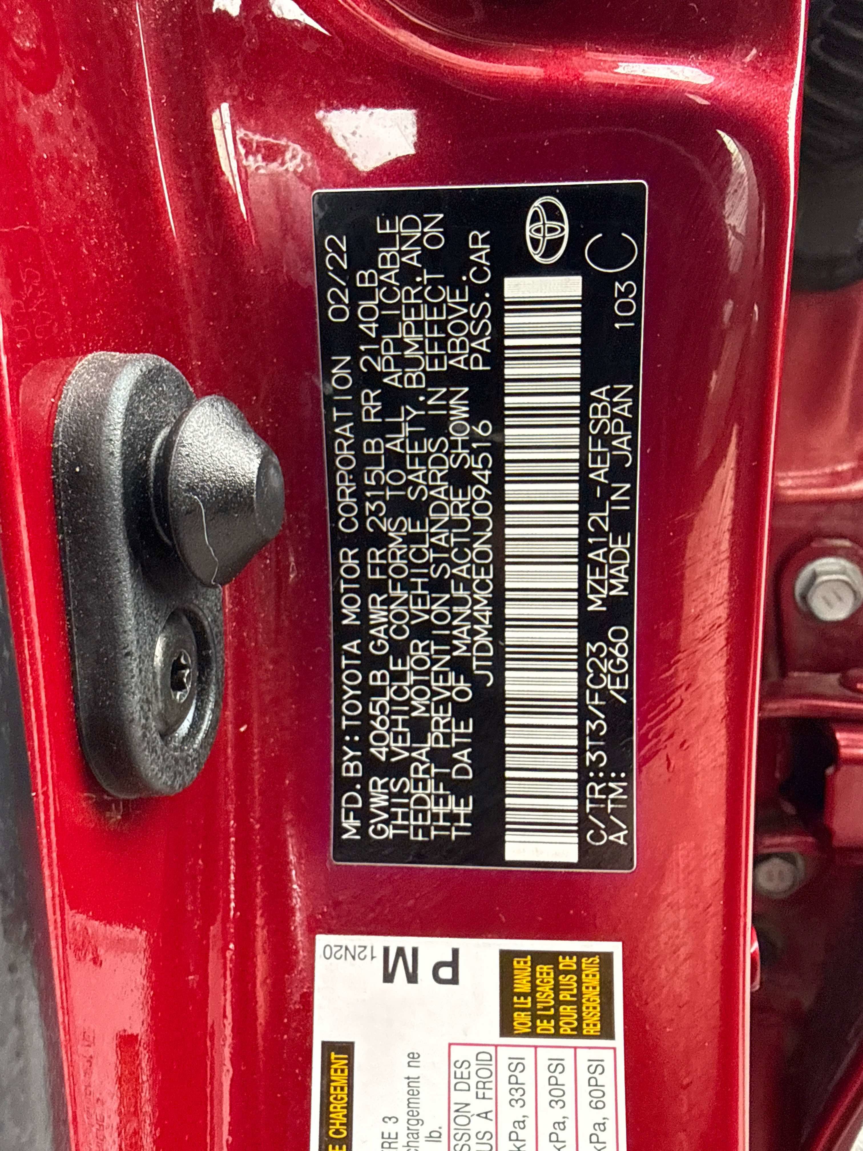 2022 Toyota COROLLA SE