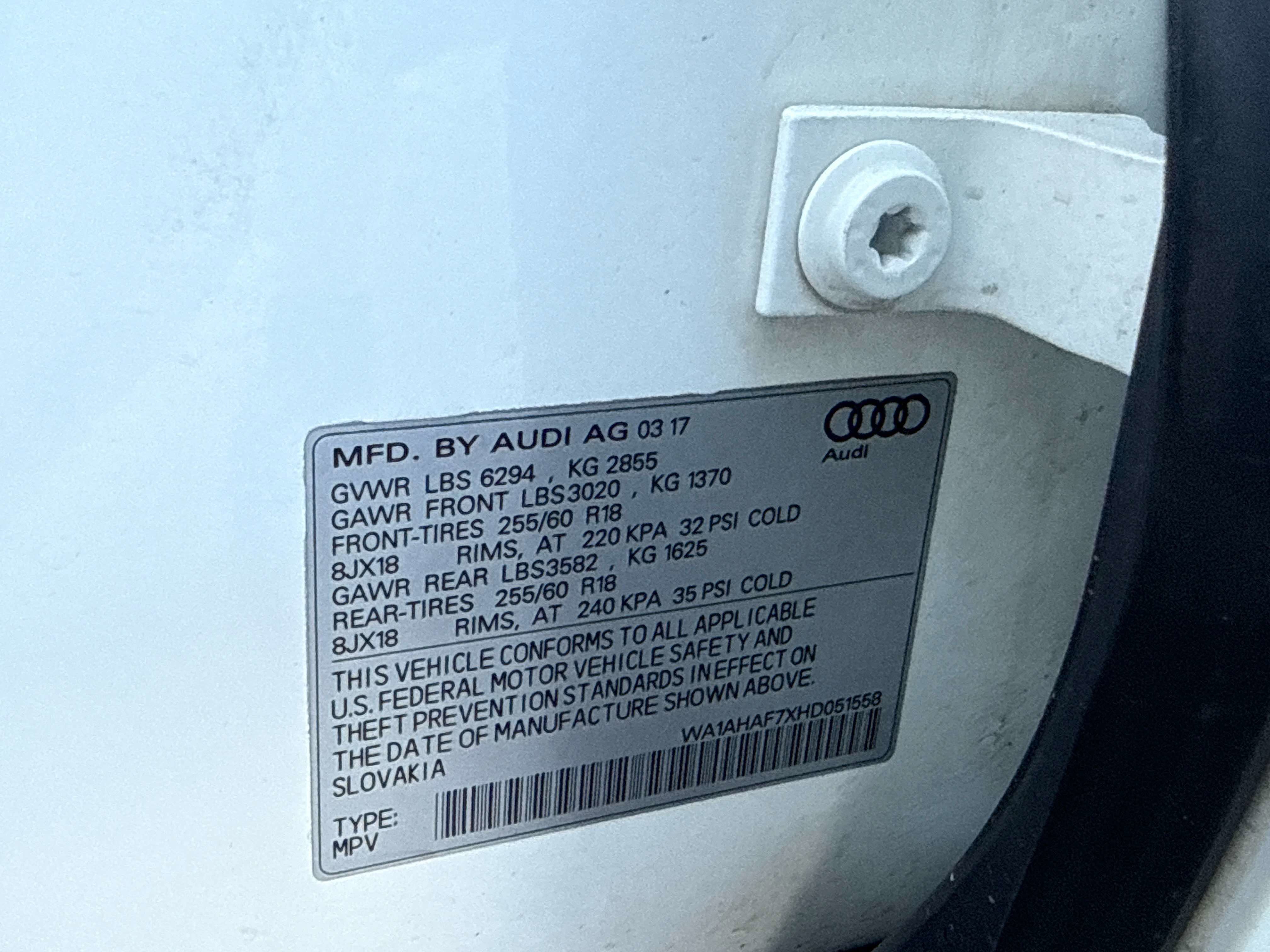 2017 Audi Q7 Premium