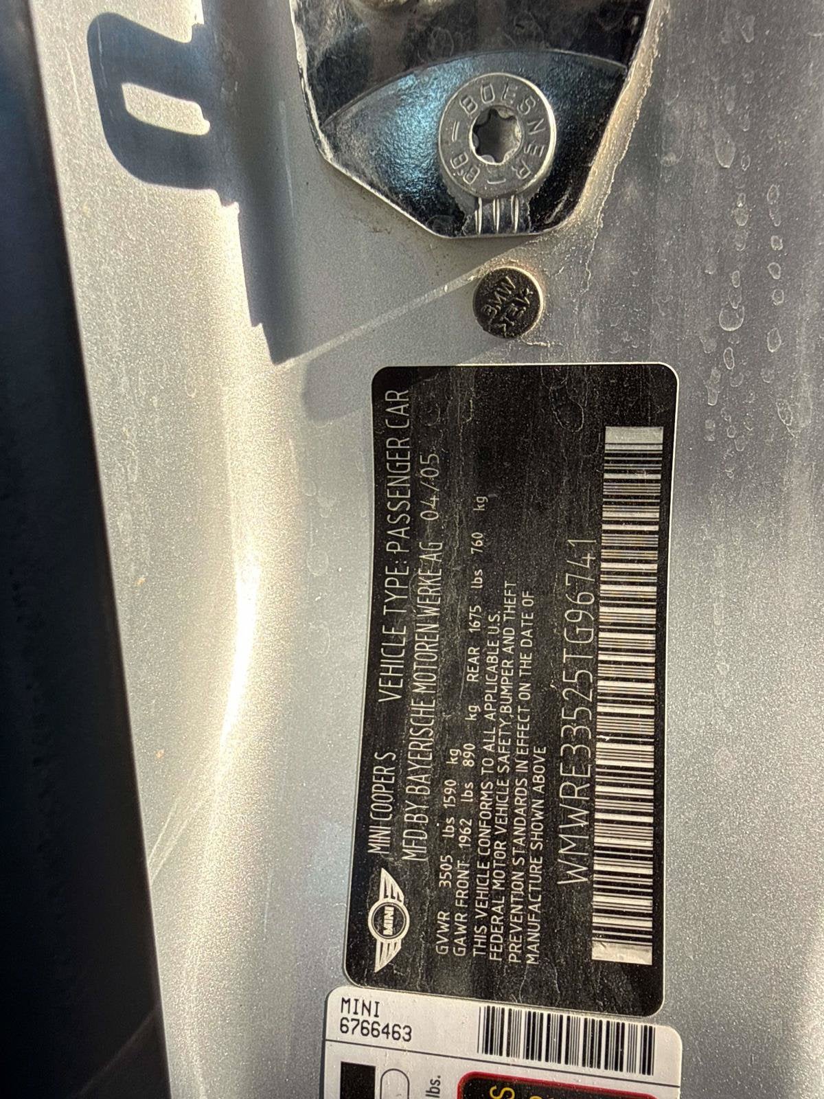 2005 MINI Cooper Hardtop S