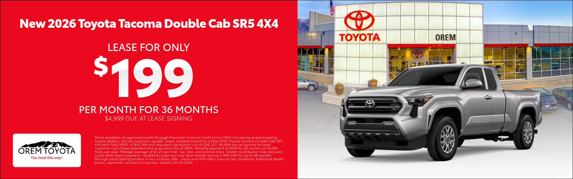 New Toyota Tacoma Special