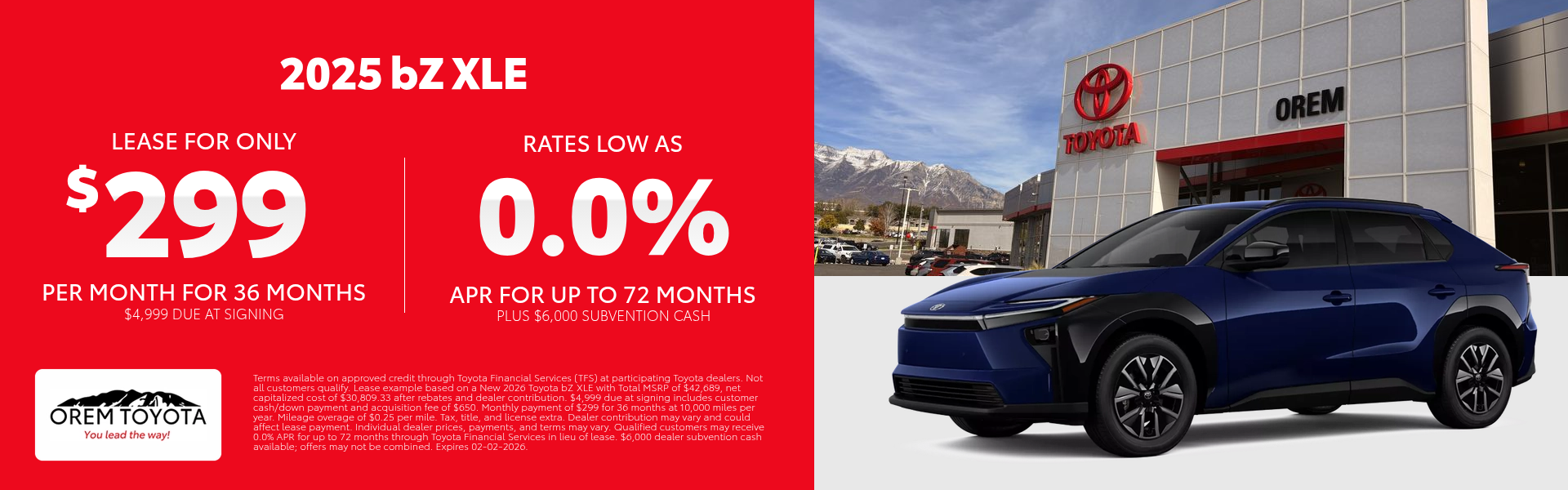 New 2025 Toyota bZ Special