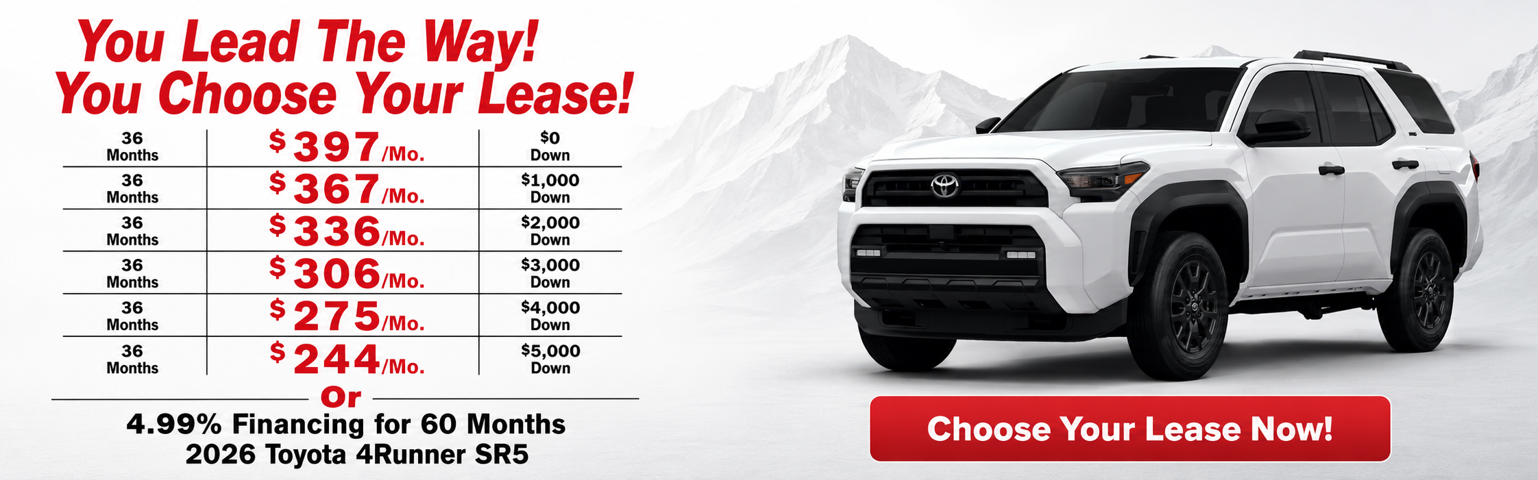 New Toyota 4Runner Special
