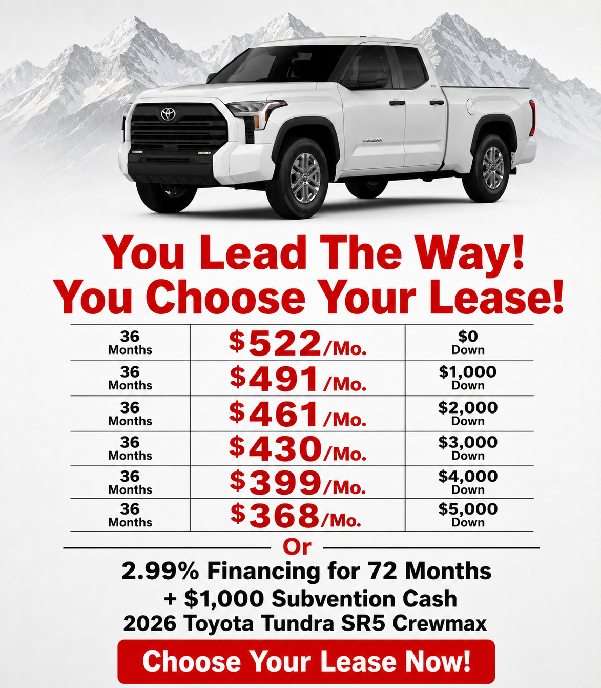 New 2026 Toyota Tundra Special