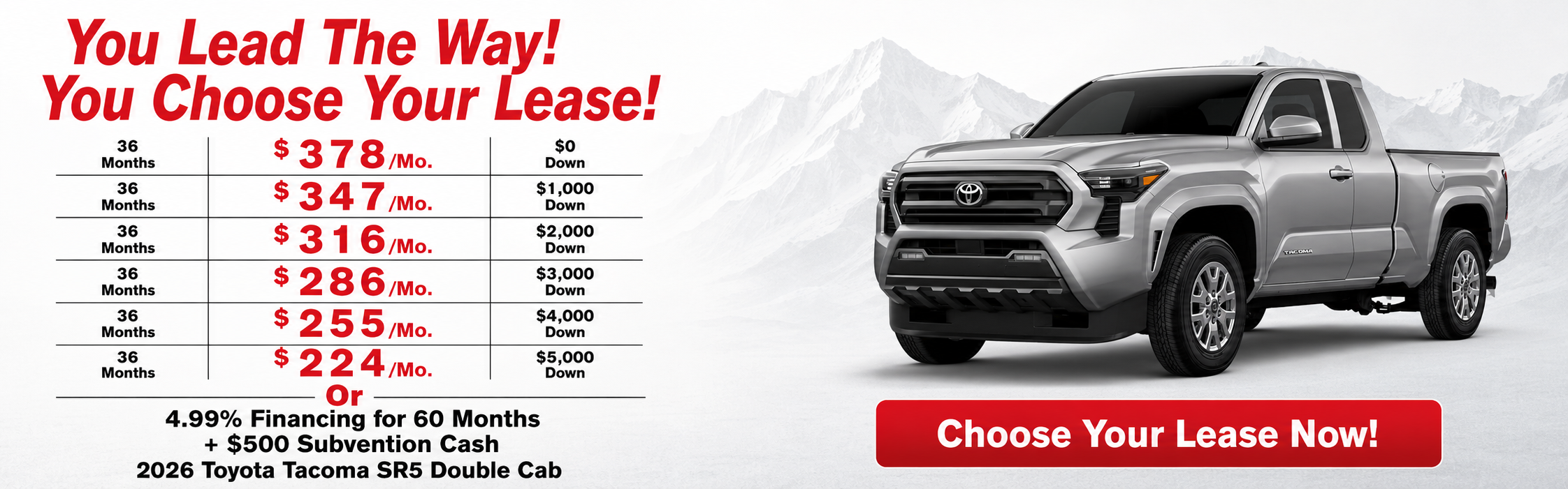 New Toyota Tacoma Special